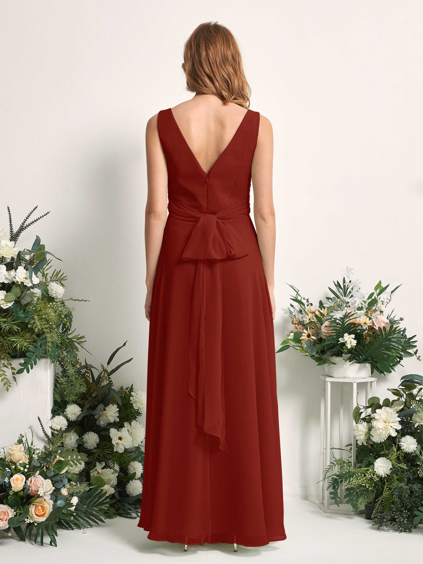 June Rust Sleeveless Maxi Dress