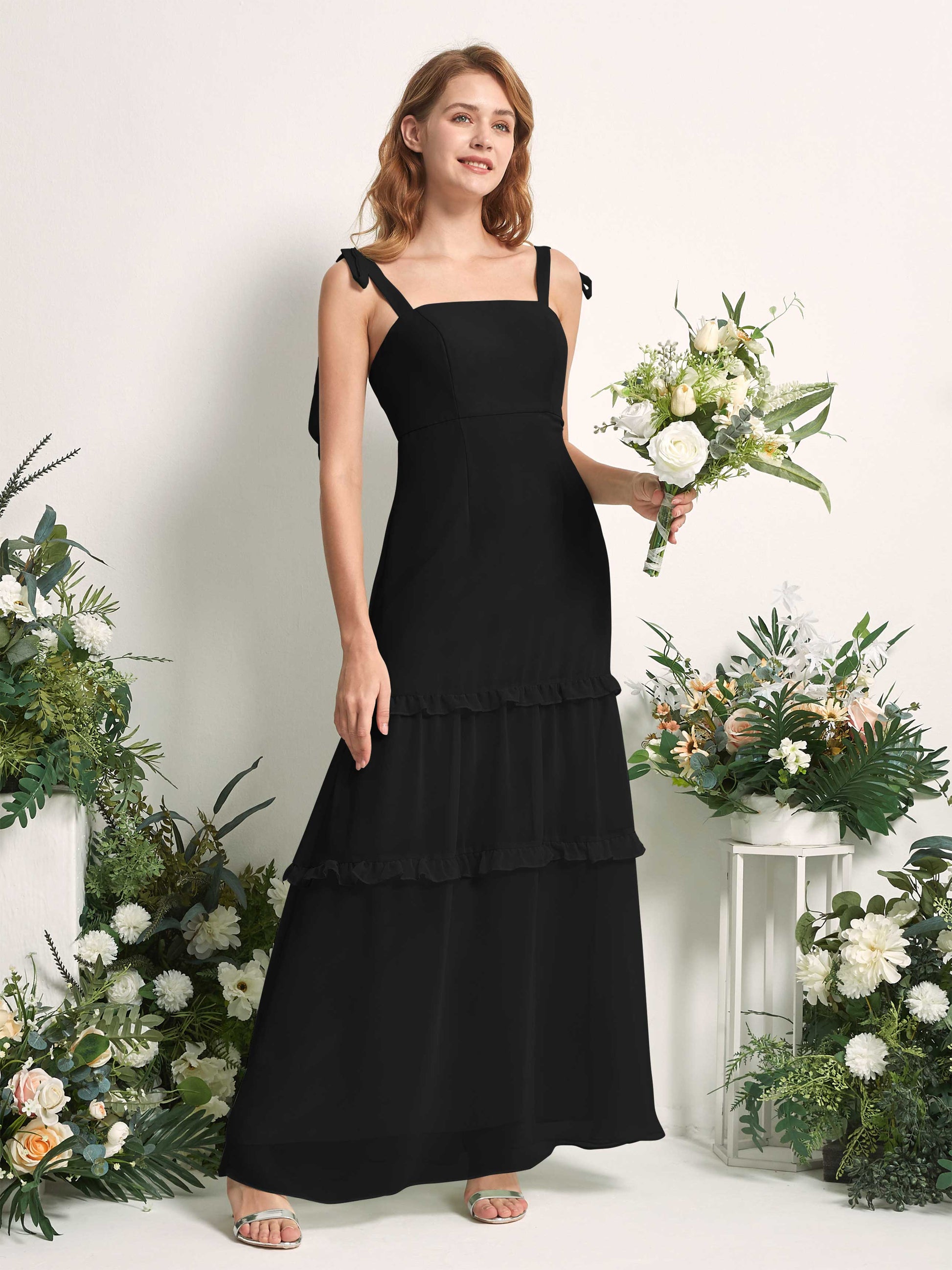 Kaiya Black Sleeveless Maxi Dress