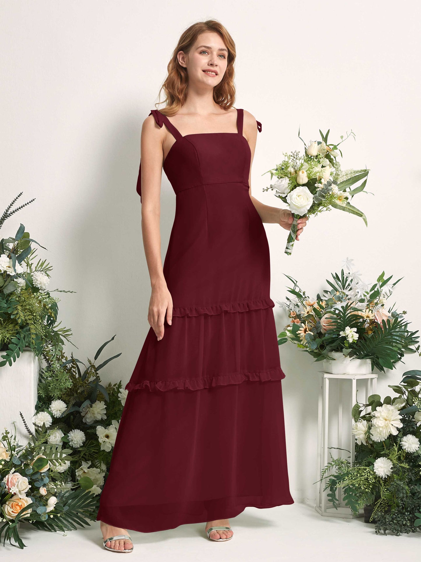 Kaiya Burgundy Sleeveless Maxi Dress