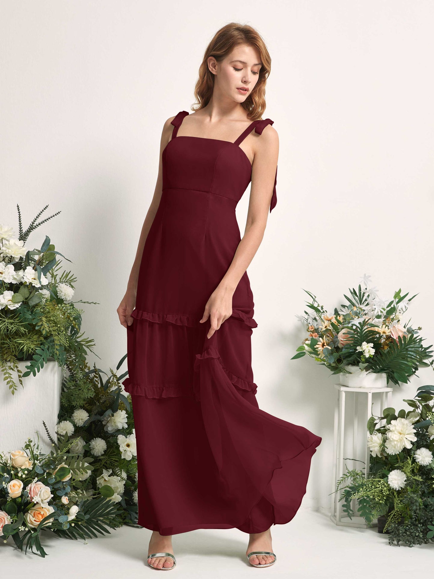 Kaiya Burgundy Sleeveless Maxi Dress