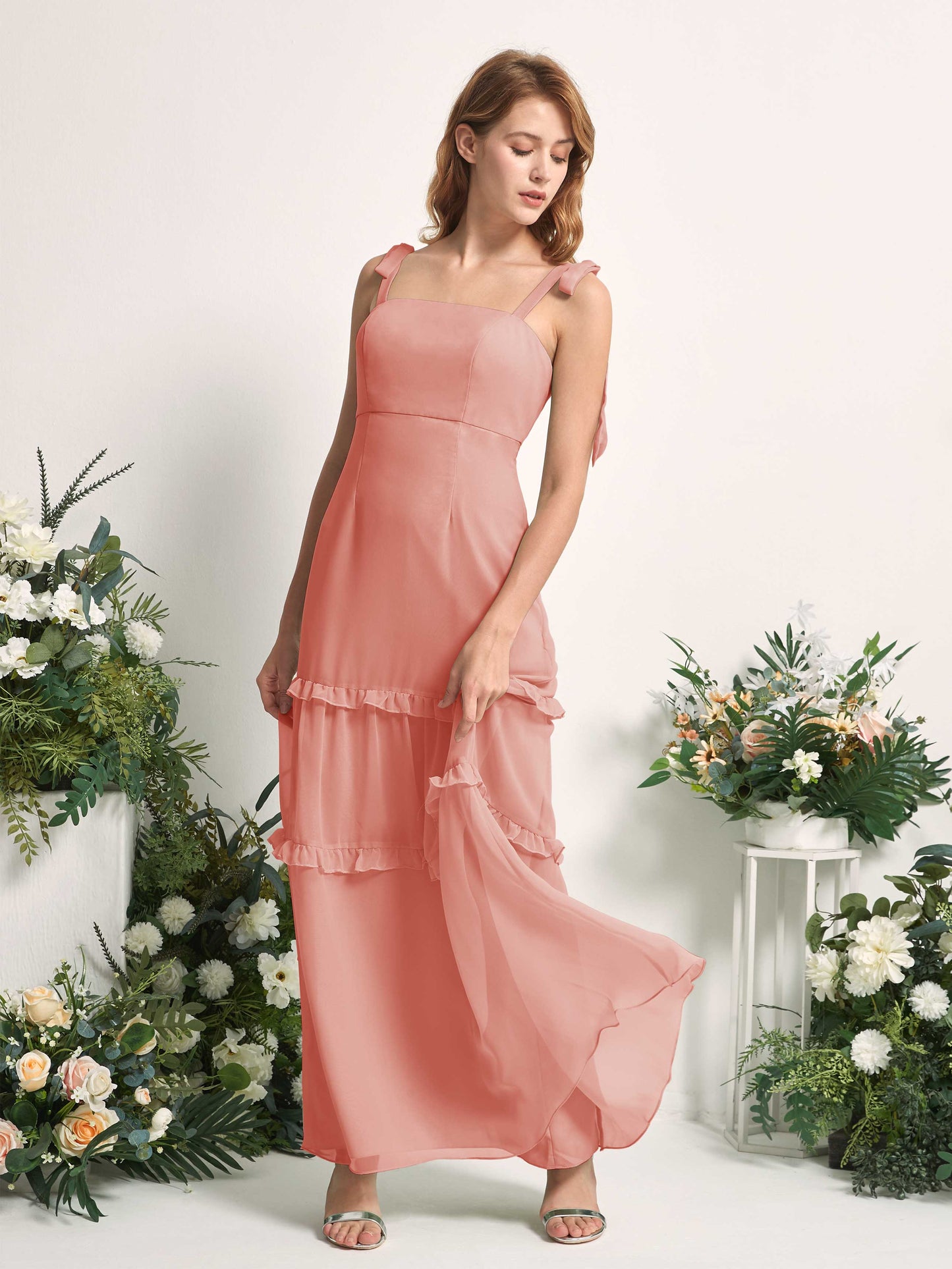 Kaiya Champagne Rose Sleeveless Maxi Dress