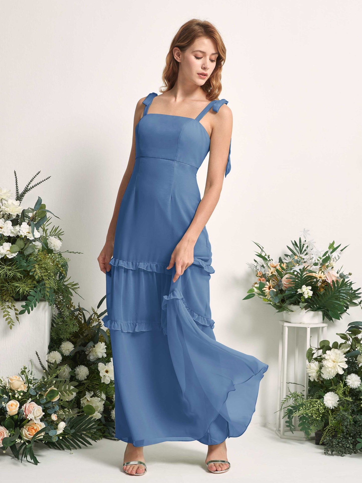 Kaiya Dusty Blue Sleeveless Maxi Dress