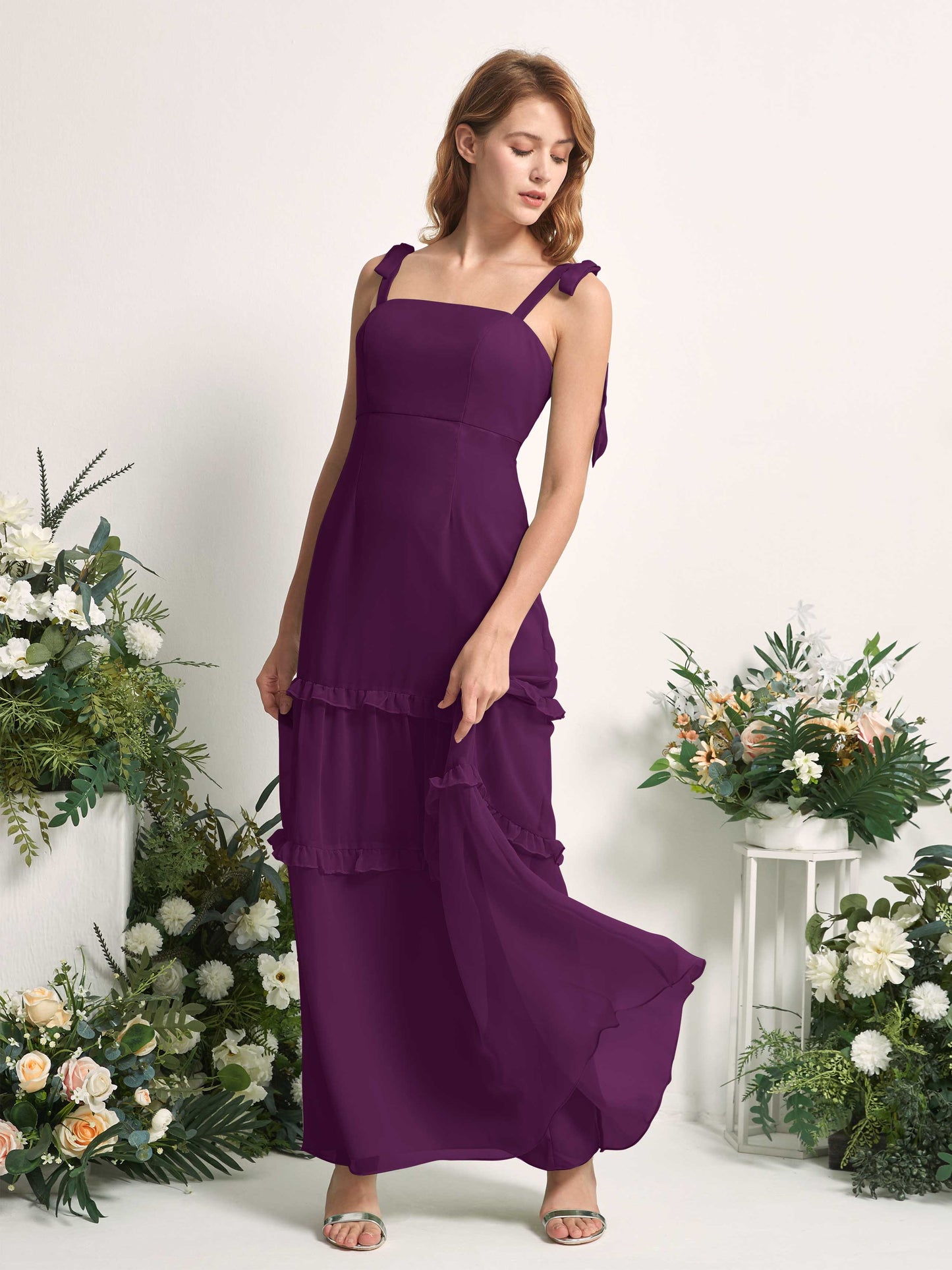 Kaiya Grape Sleeveless Maxi Dress