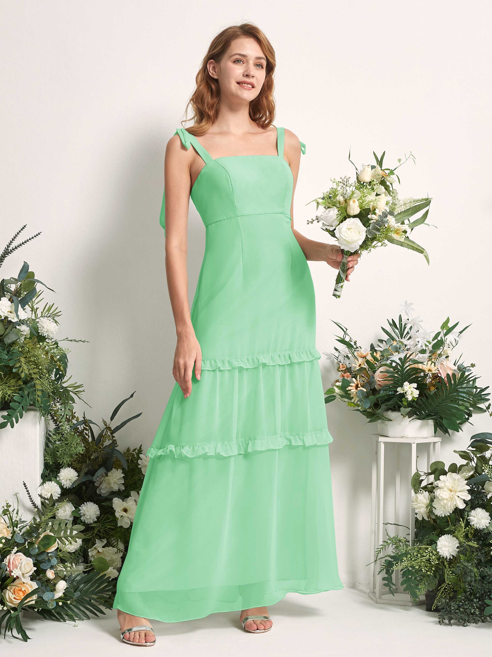 Kaiya Mint Green Sleeveless Maxi Dress