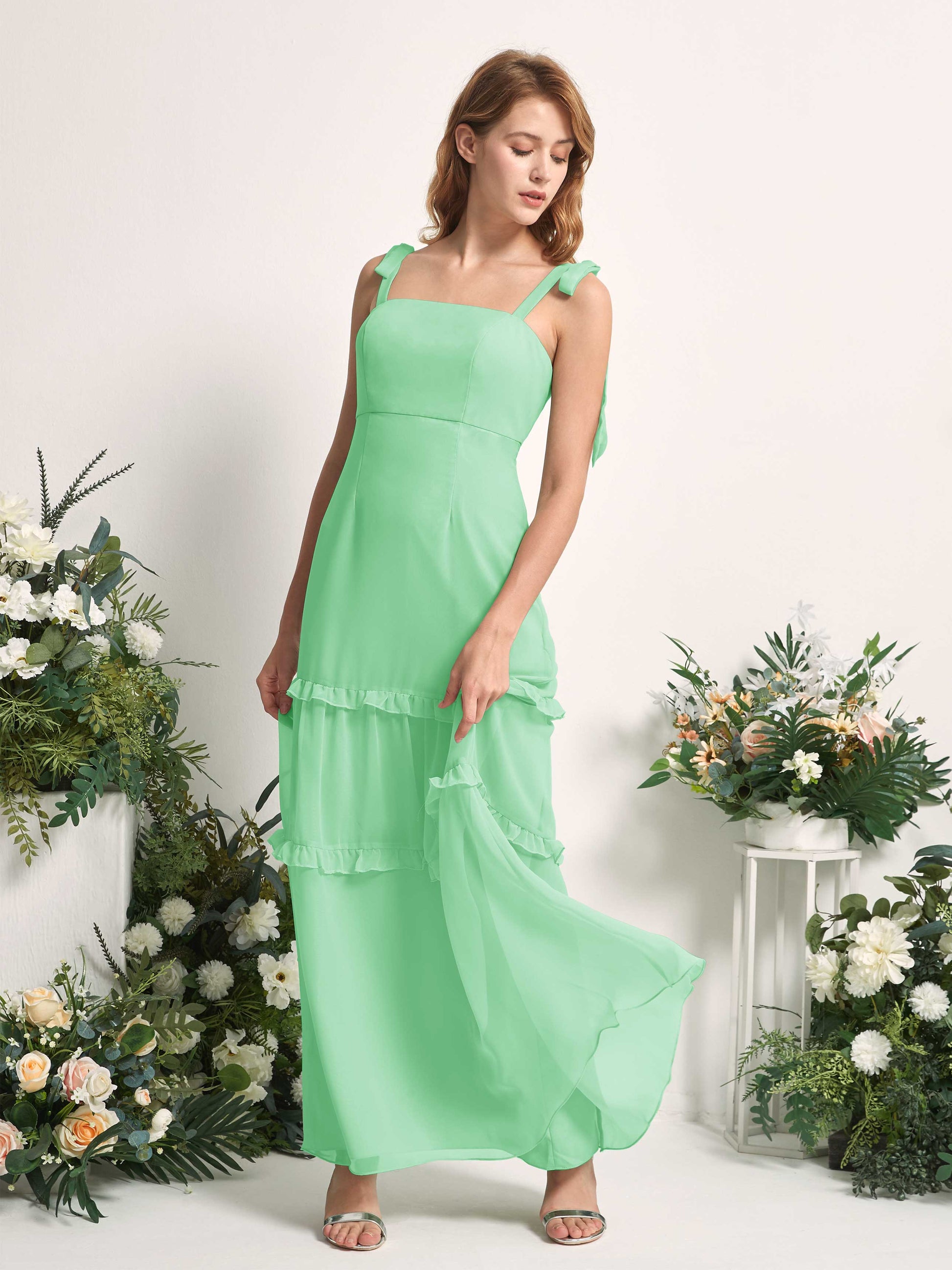 Kaiya Mint Green Sleeveless Maxi Dress