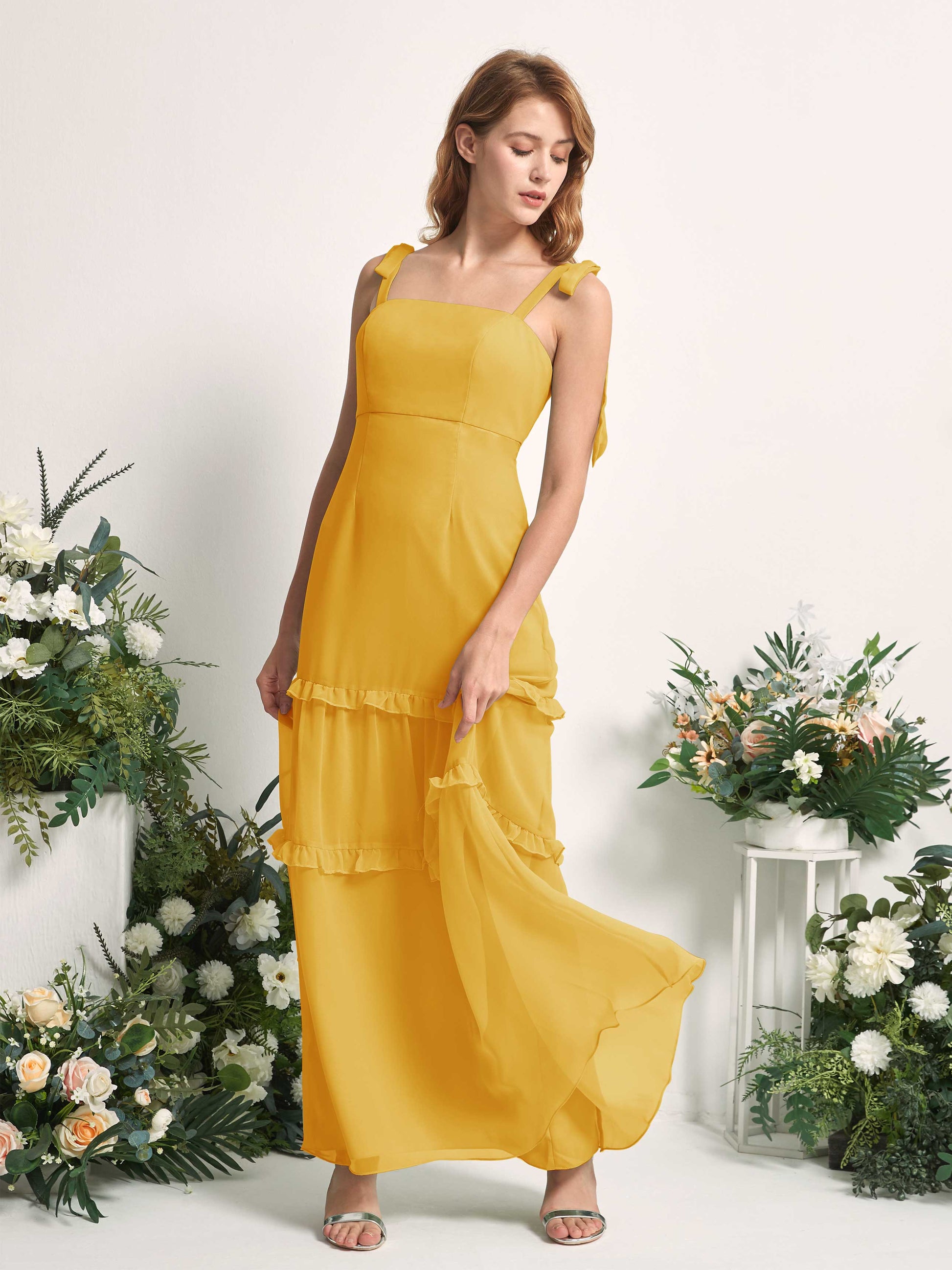 Kaiya Mustard Yellow Sleeveless Maxi Dress