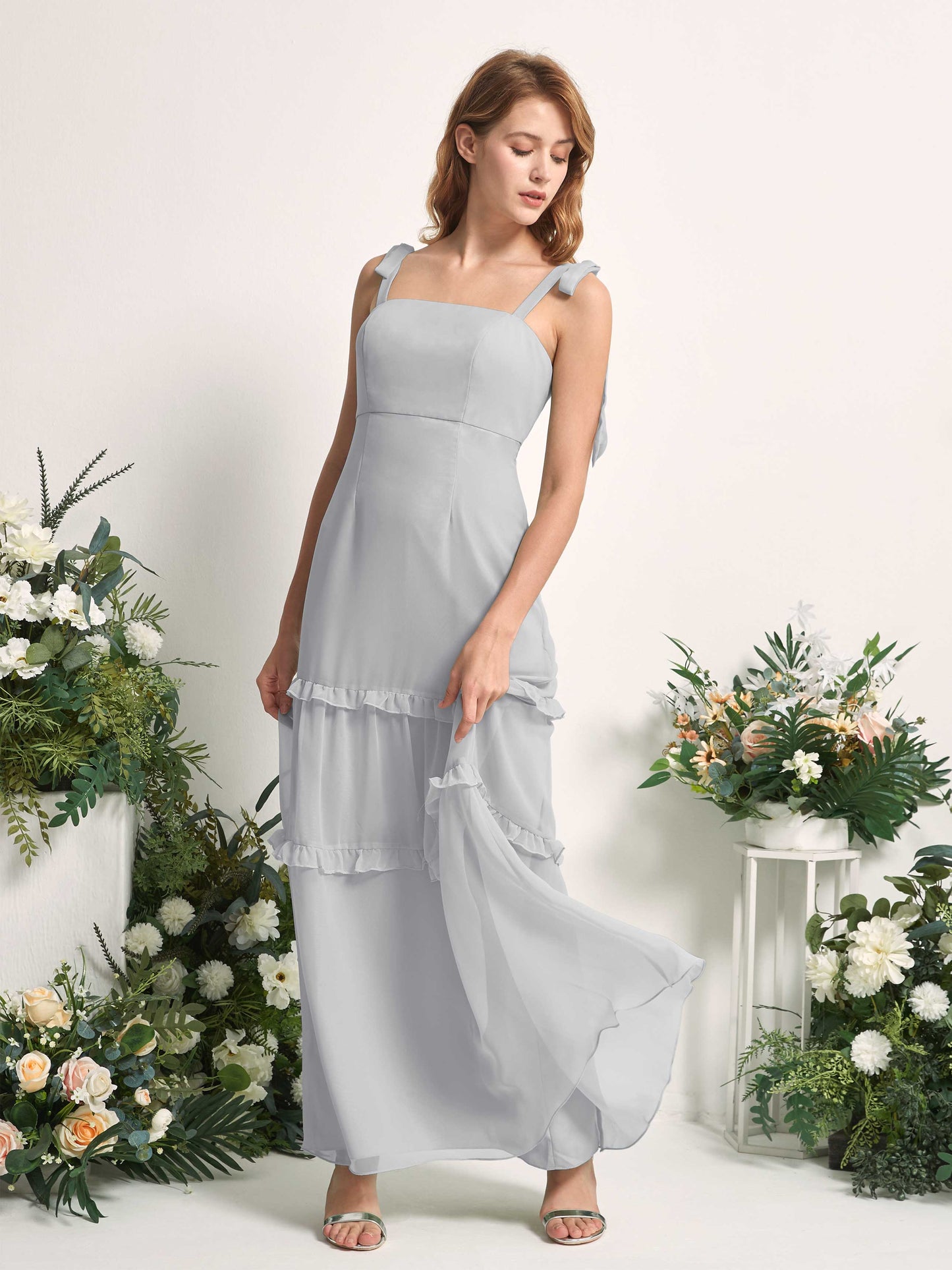 Kaiya Silver Sleeveless Maxi Dress