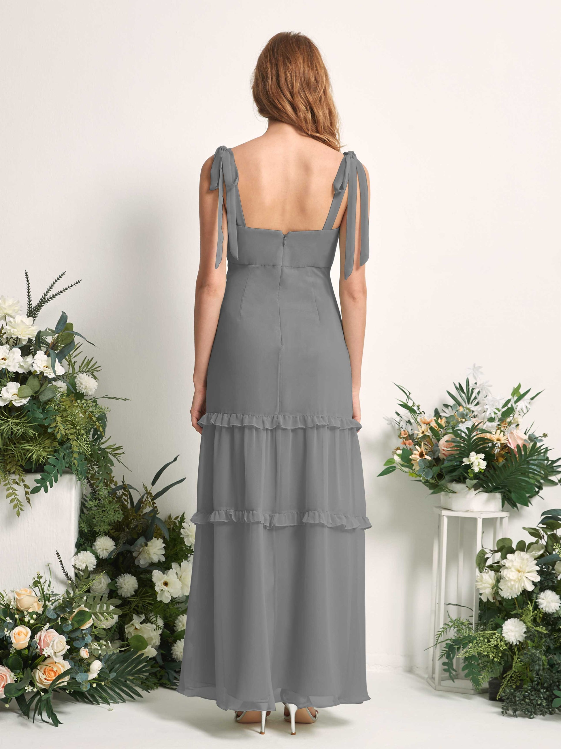 Kaiya Steel Gray Sleeveless Maxi Dress