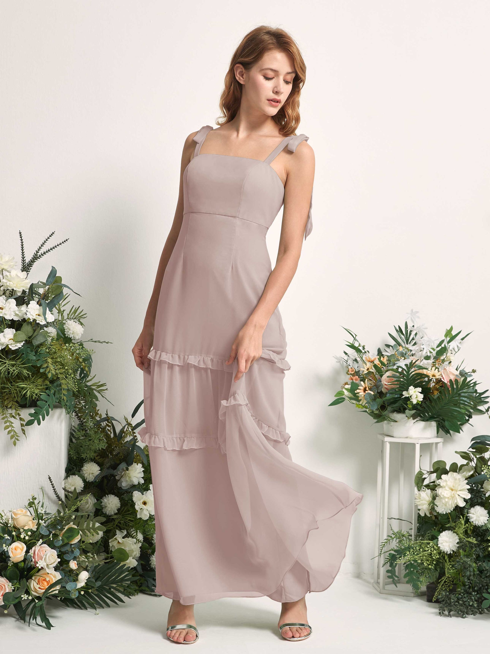 Kaiya Taupe Sleeveless Maxi Dress