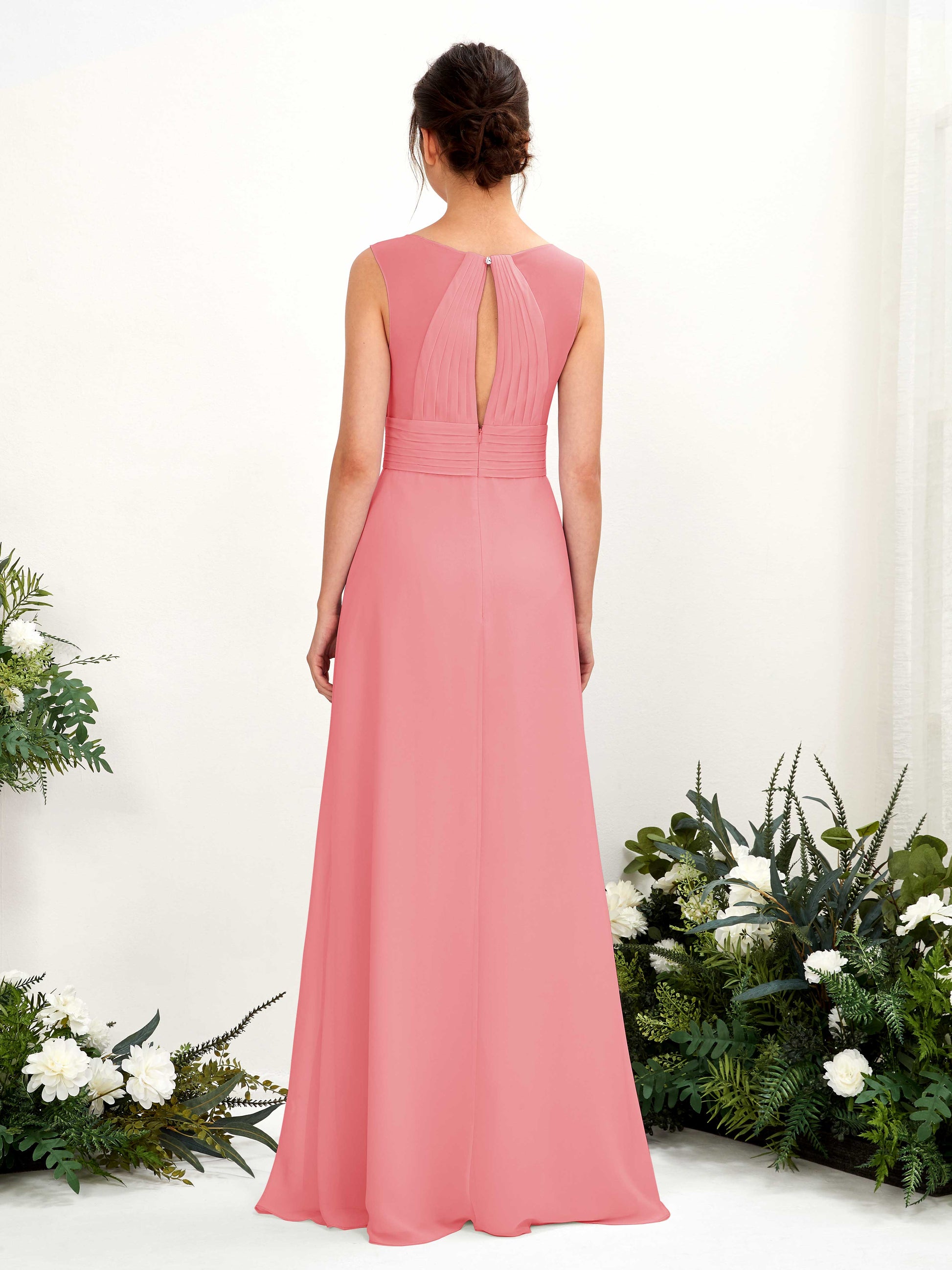 Karen Coral Pink Sleeveless Maxi Dress