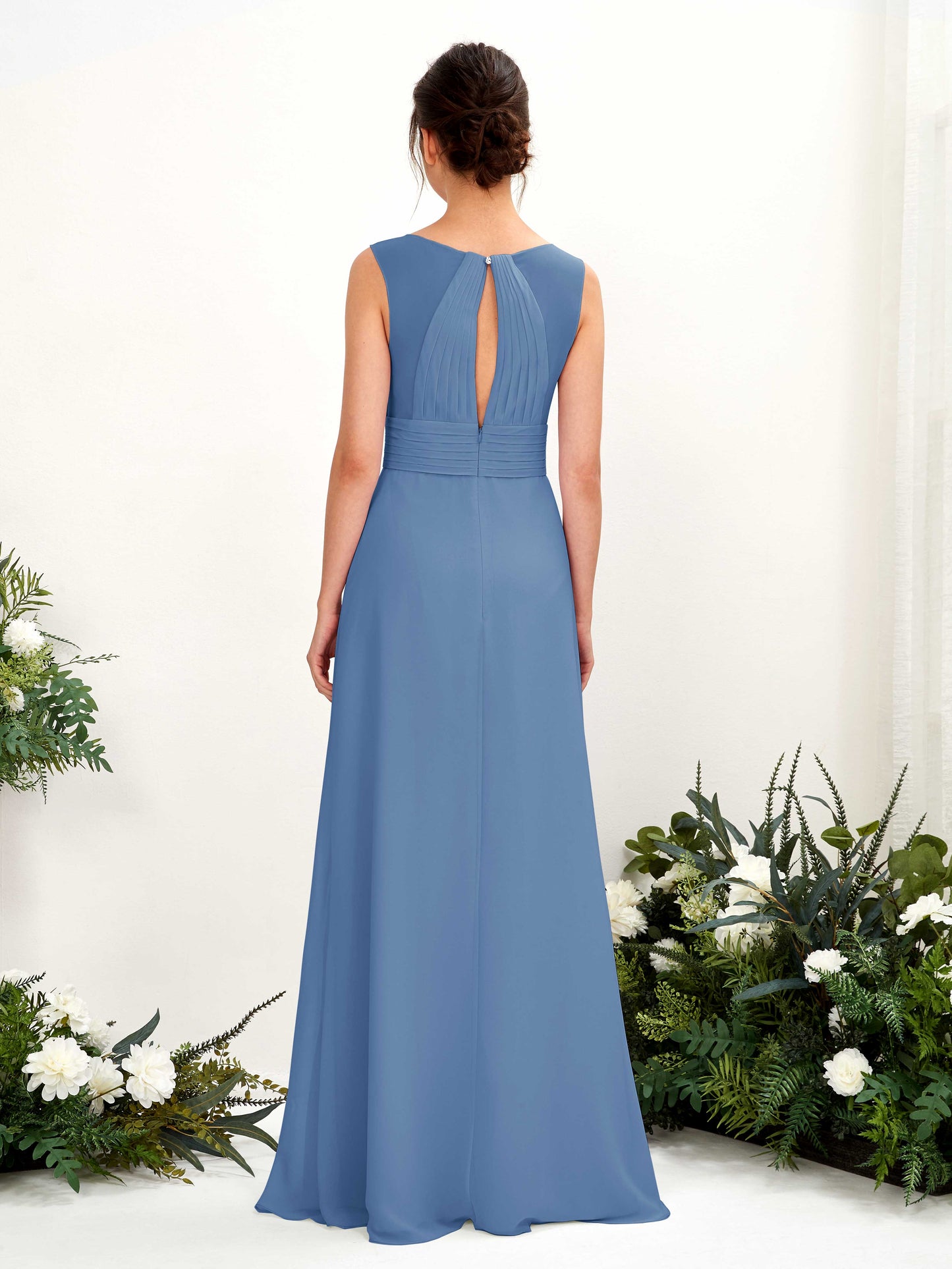 Karen Dusty Blue Sleeveless Maxi Dress