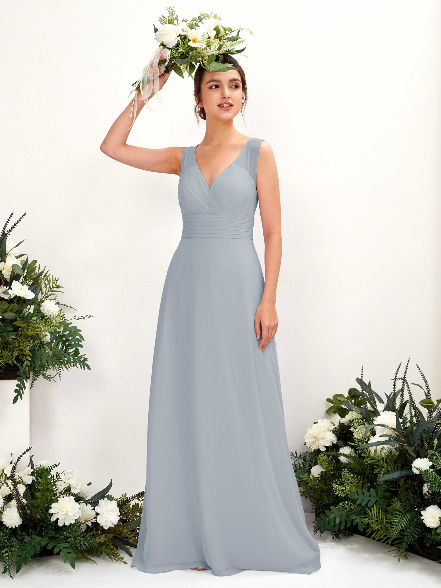 Karen Dusty Blue-Upgrade Sleeveless Maxi Dress