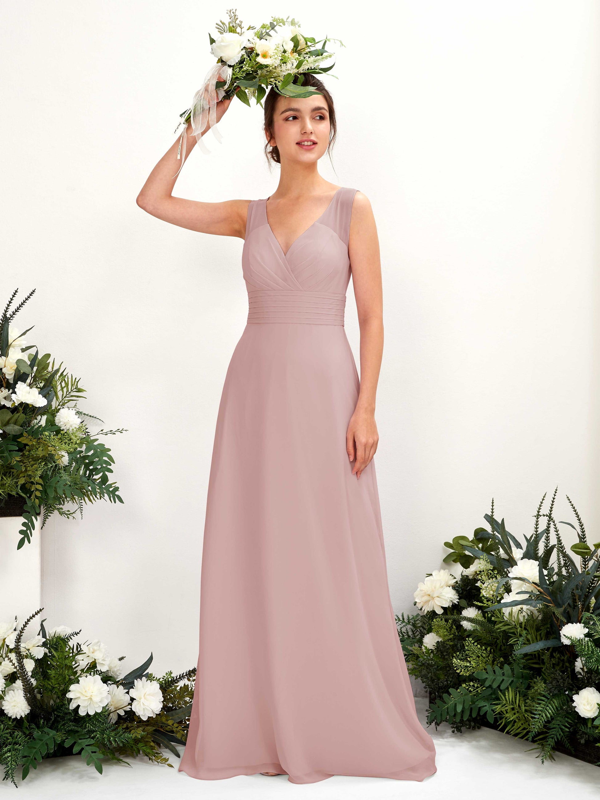 Karen Dusty Rose Sleeveless Maxi Dress