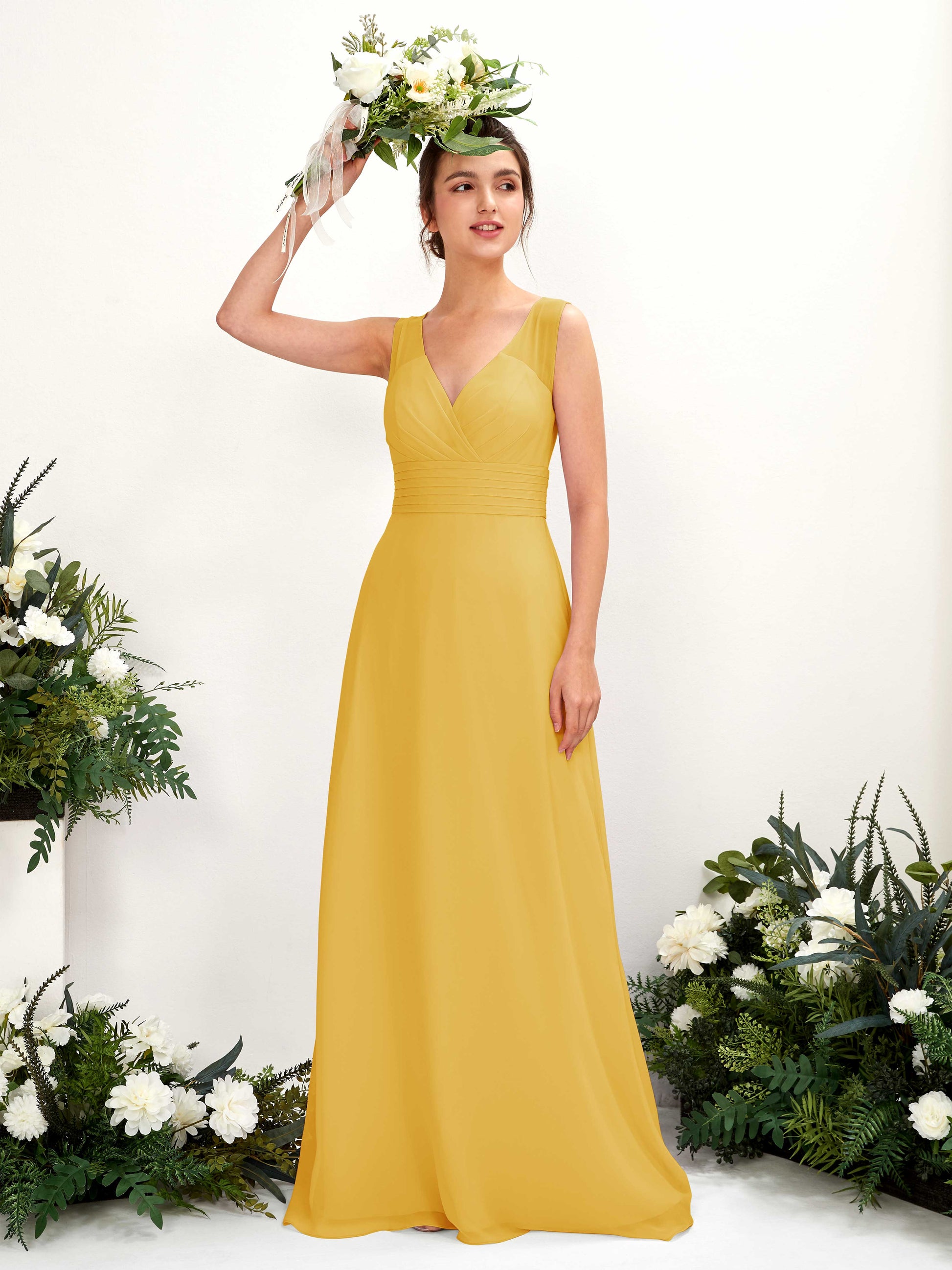 Karen Mustard Yellow Sleeveless Maxi Dress