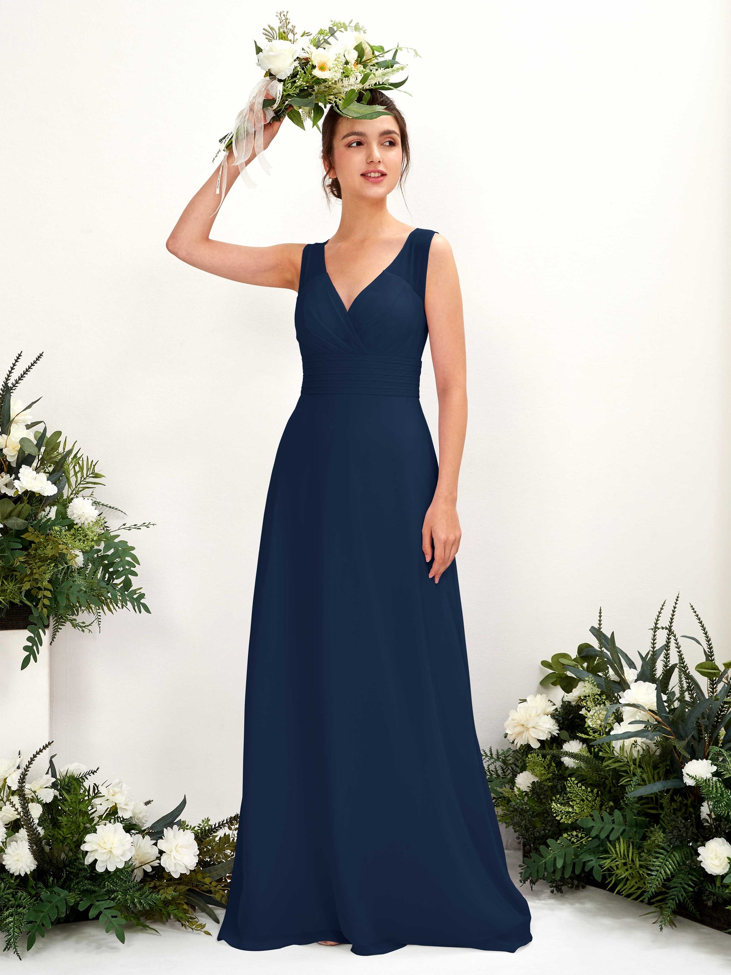 Karen Navy Sleeveless Maxi Dress