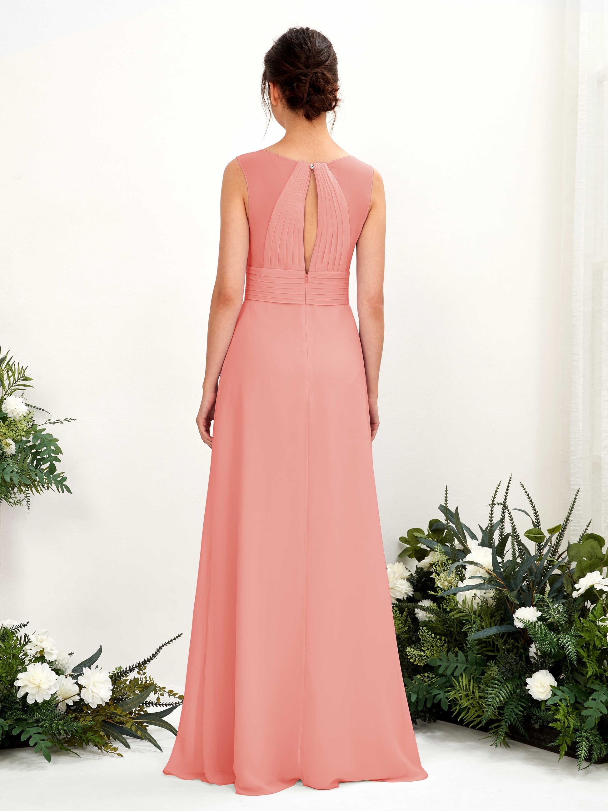 Karen Peach Pink Sleeveless Maxi Dress