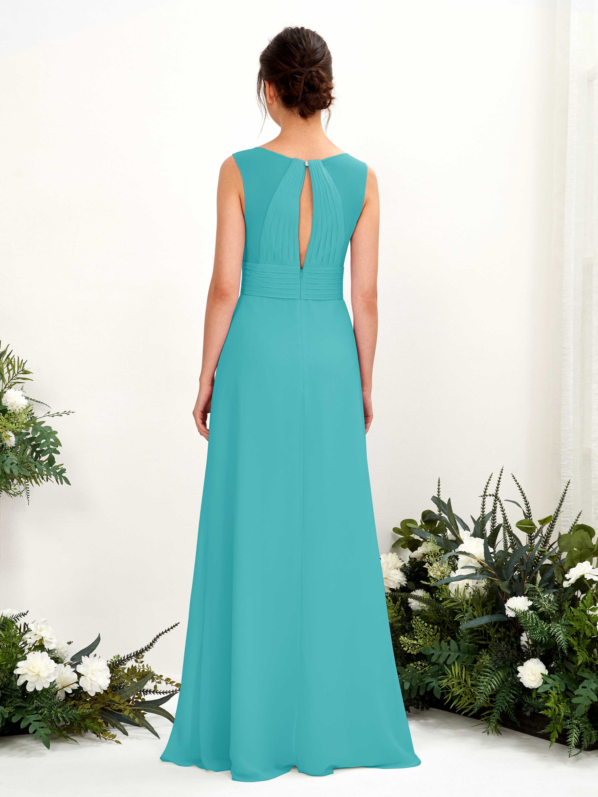 Karen Turquoise Sleeveless Maxi Dress