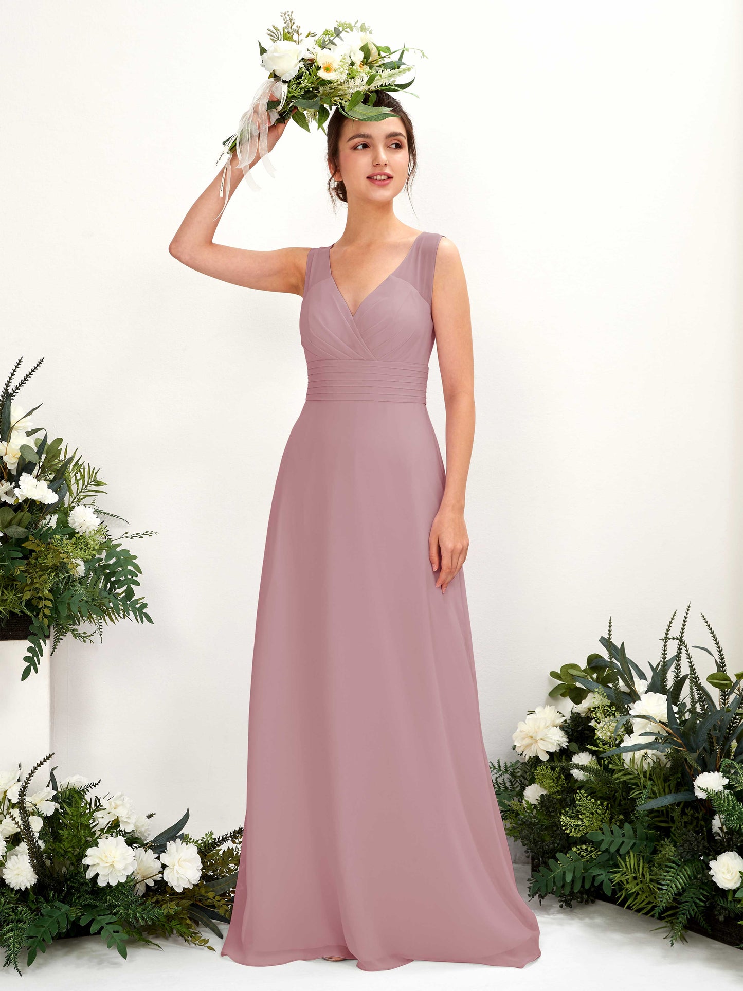 Karen Vintage Mauve Sleeveless Maxi Dress