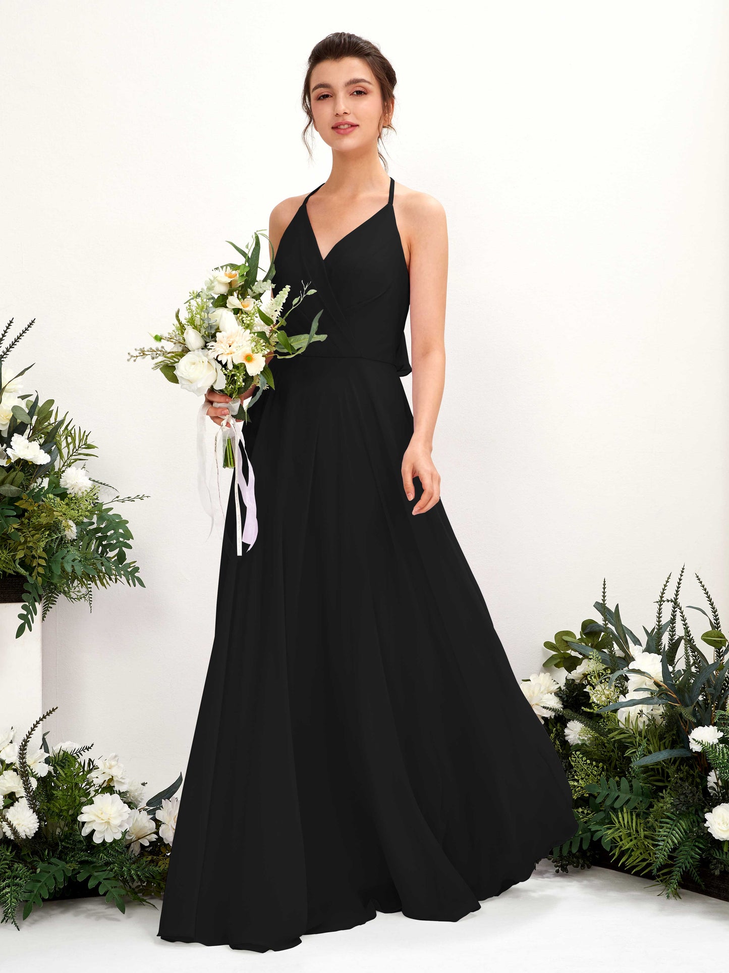 Launo Black Sleeveless Maxi Dress