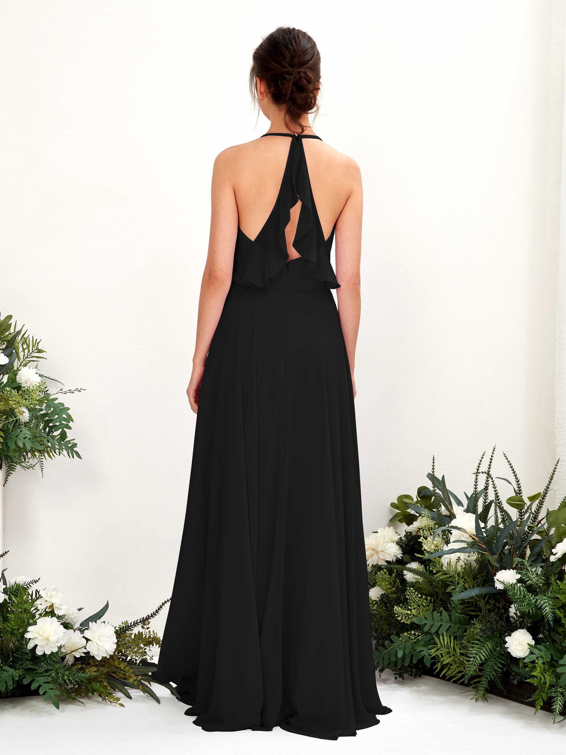 Launo Black Sleeveless Maxi Dress