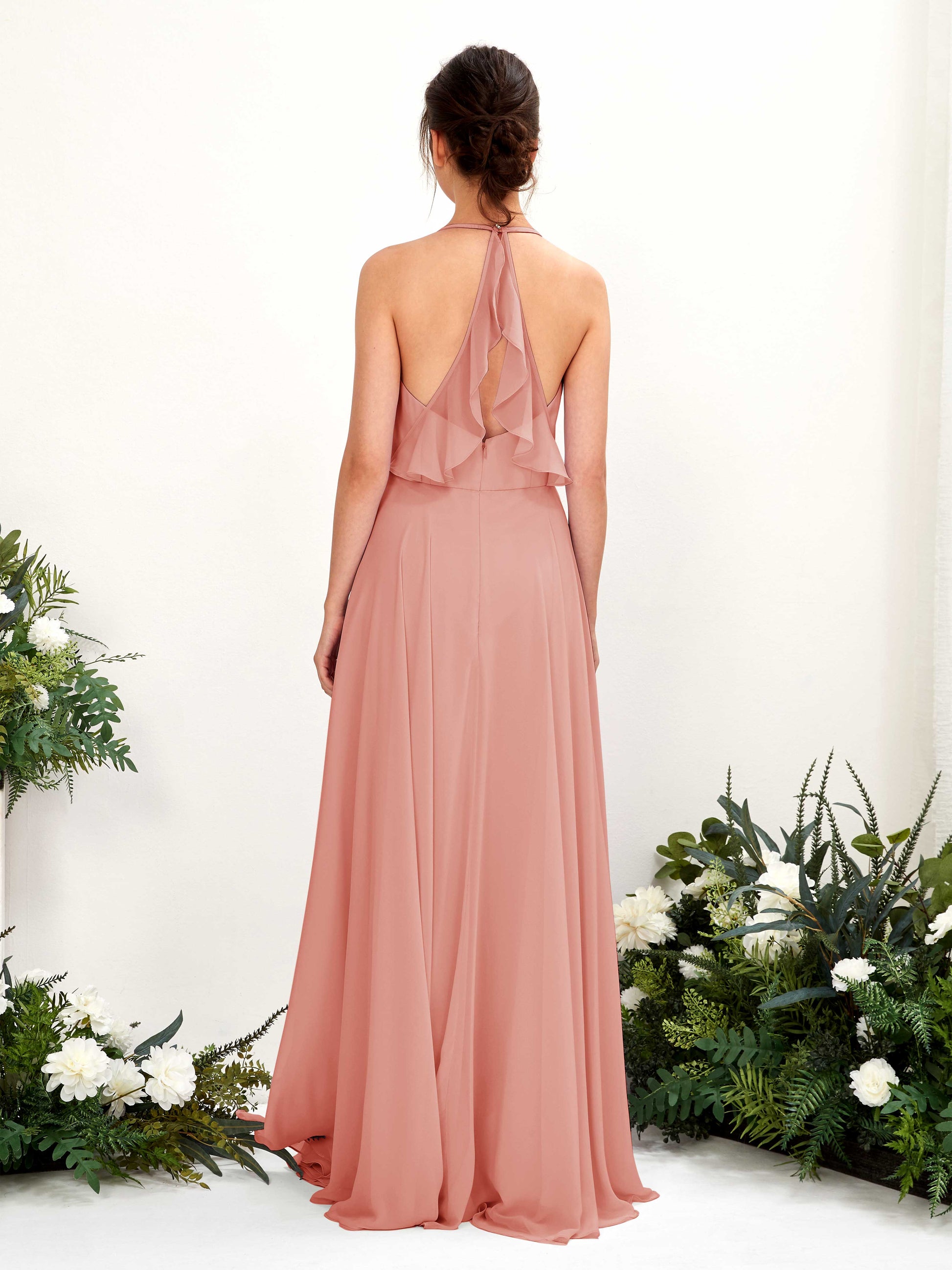 Launo Champagne Rose Sleeveless Maxi Dress