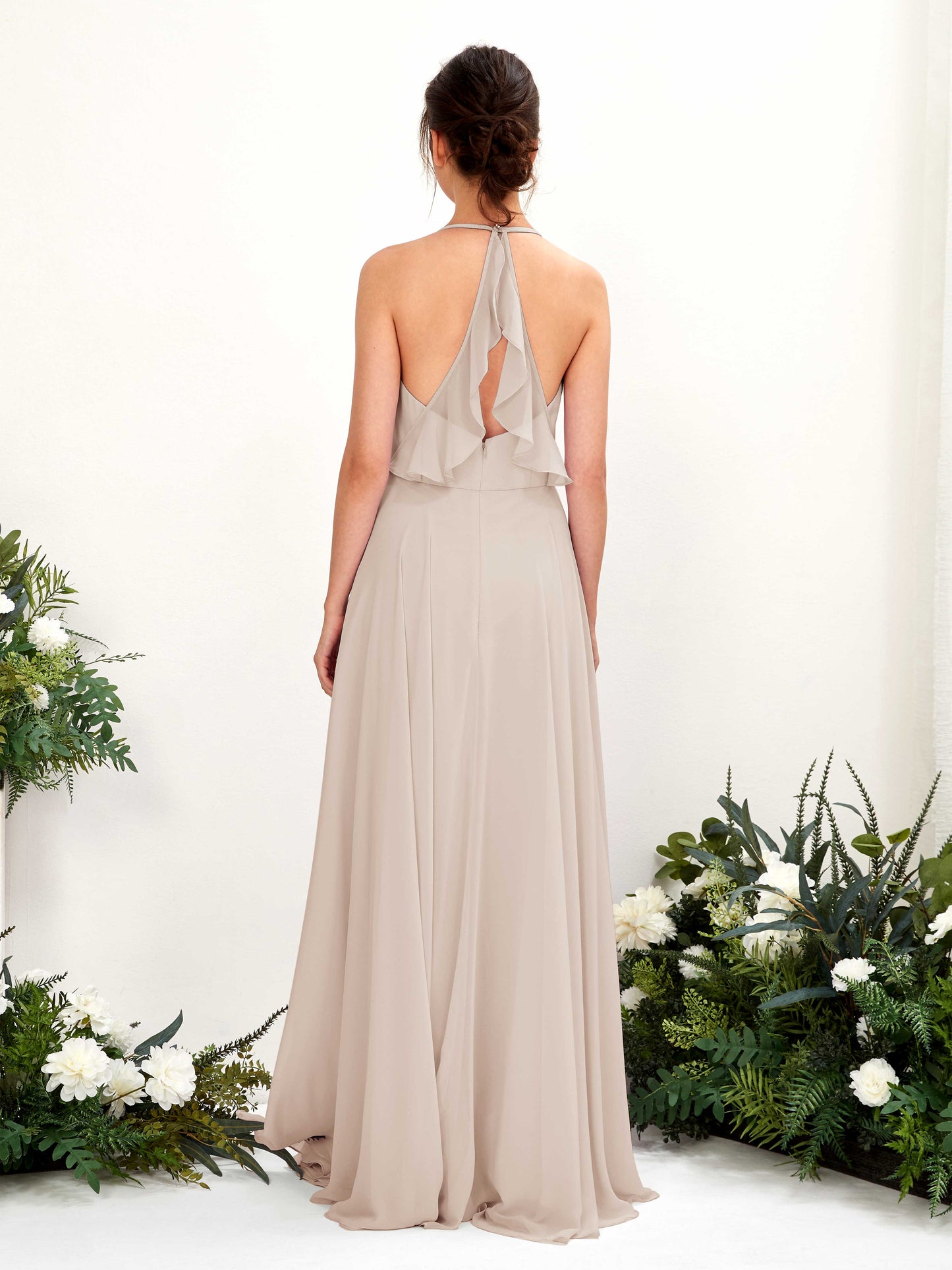 Launo Champagne Sleeveless Maxi Dress