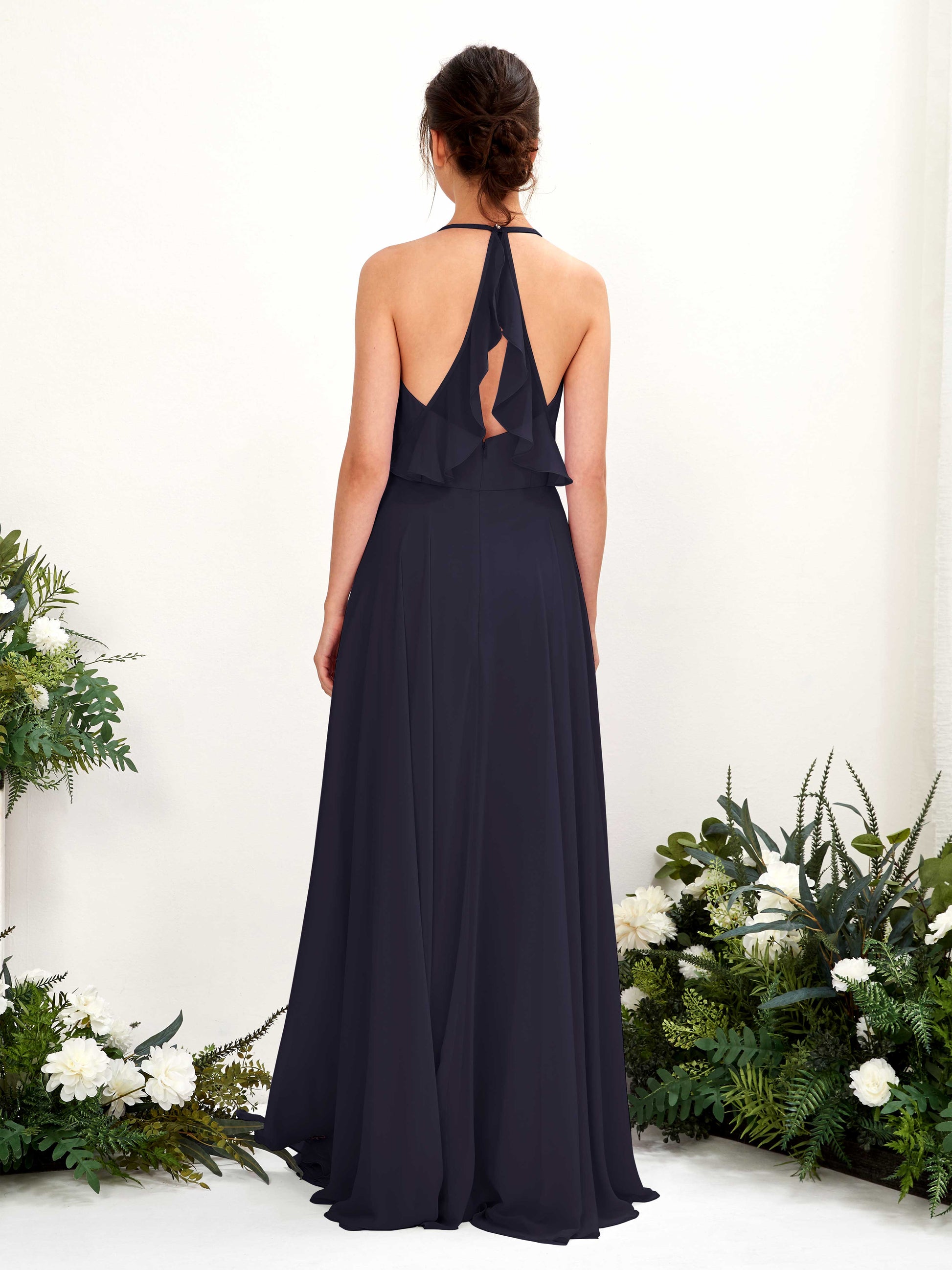 Launo Dark Navy Sleeveless Maxi Dress