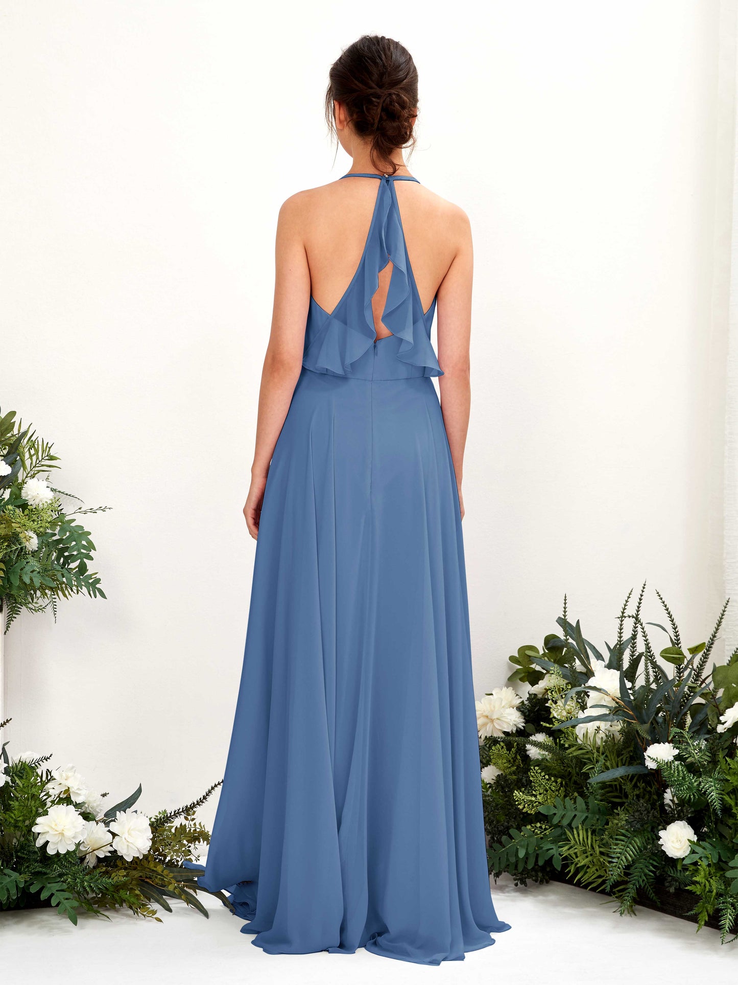 Launo Dusty Blue Sleeveless Maxi Dress