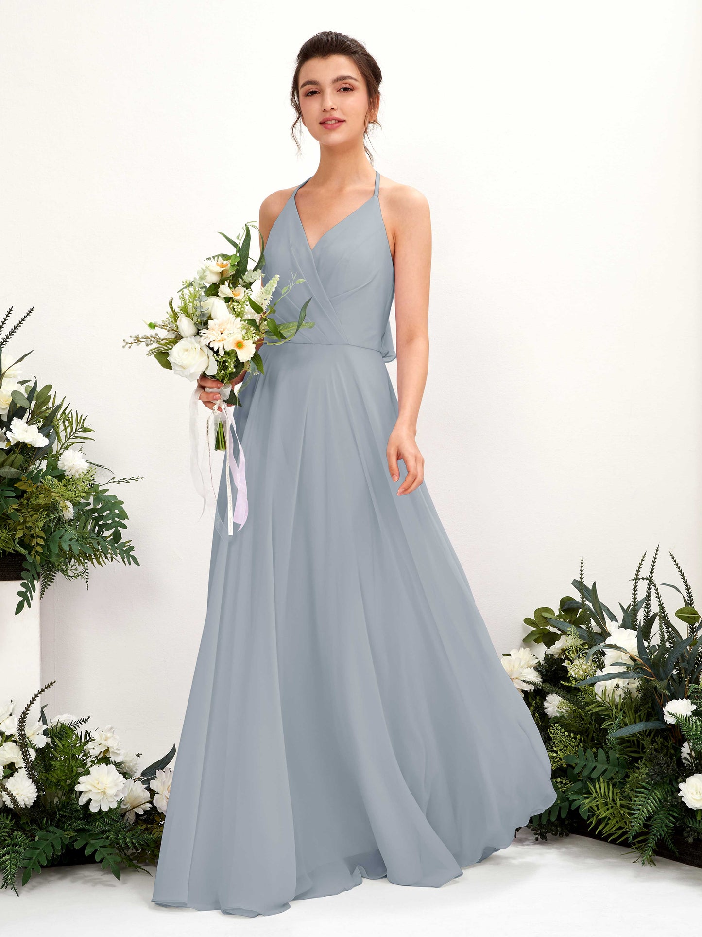 Launo Dusty Blue-Upgrade Sleeveless Maxi Dress