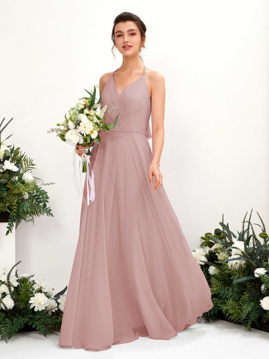 Launo Dusty Rose Sleeveless Maxi Dress