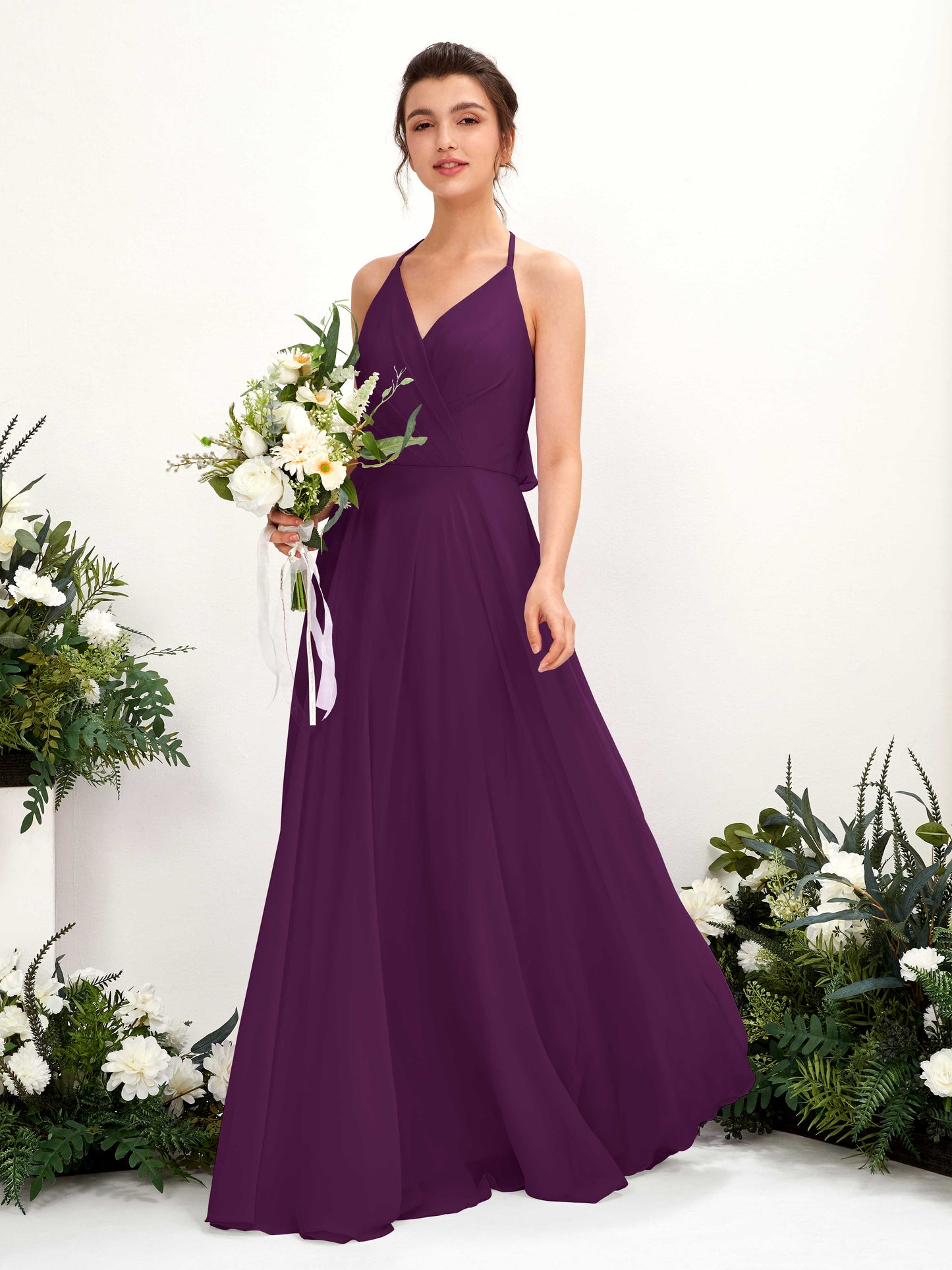 Launo Grape Sleeveless Maxi Dress