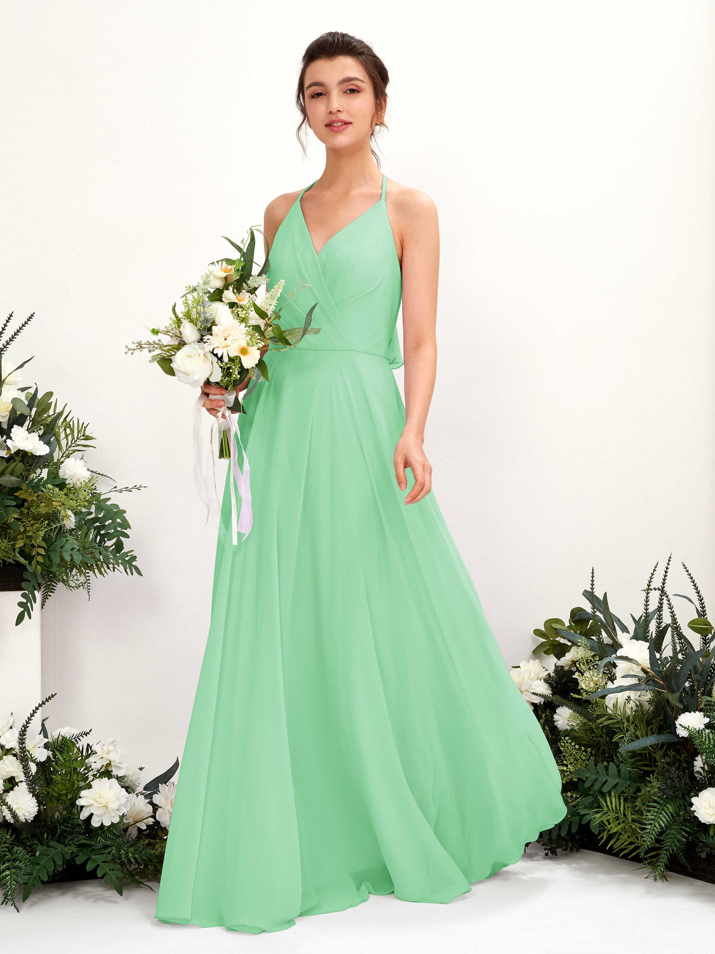 Launo Mint Green Sleeveless Maxi Dress