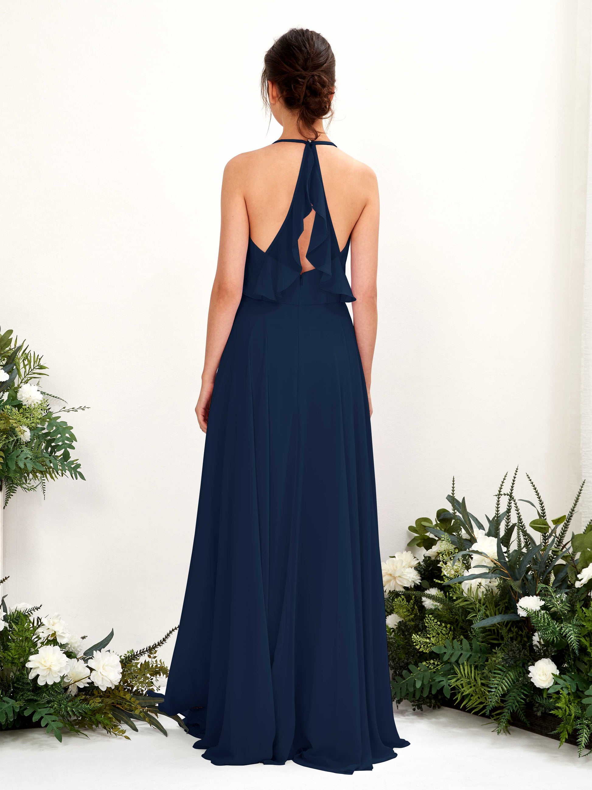 Launo Navy Sleeveless Maxi Dress