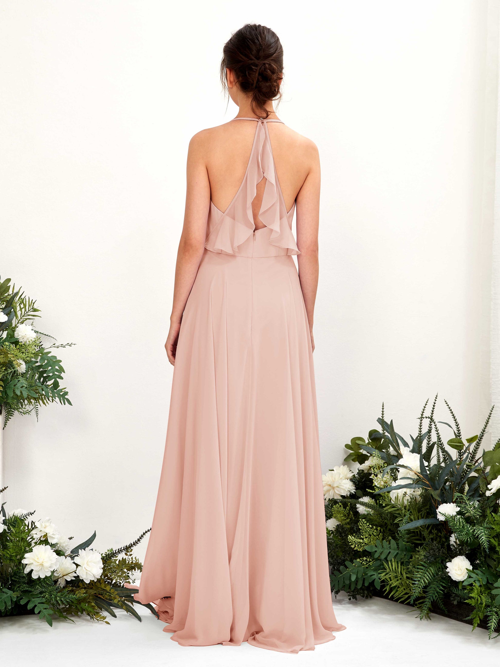 Launo Pearl Pink Sleeveless Maxi Dress