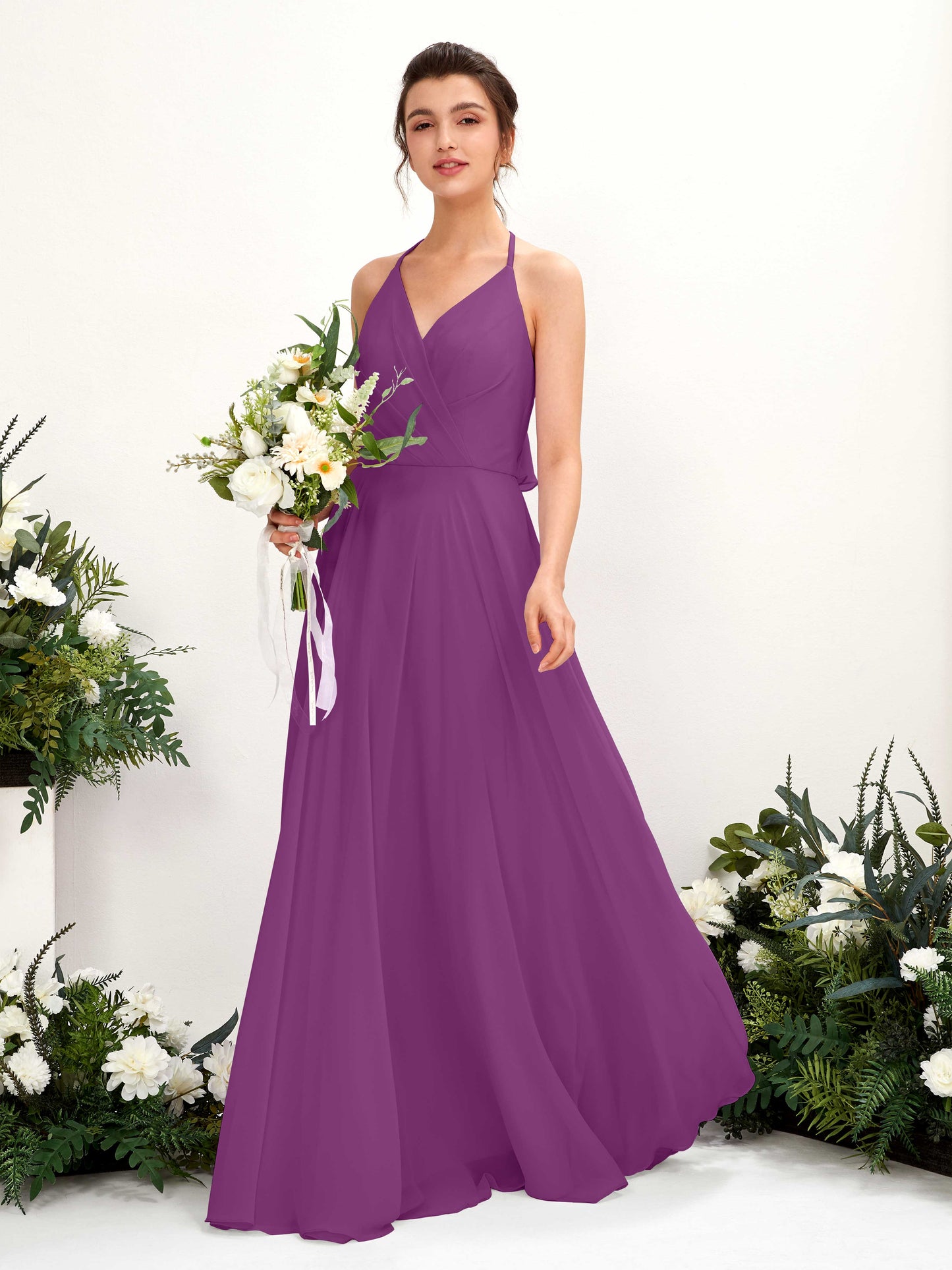 Launo Purple Sleeveless Maxi Dress