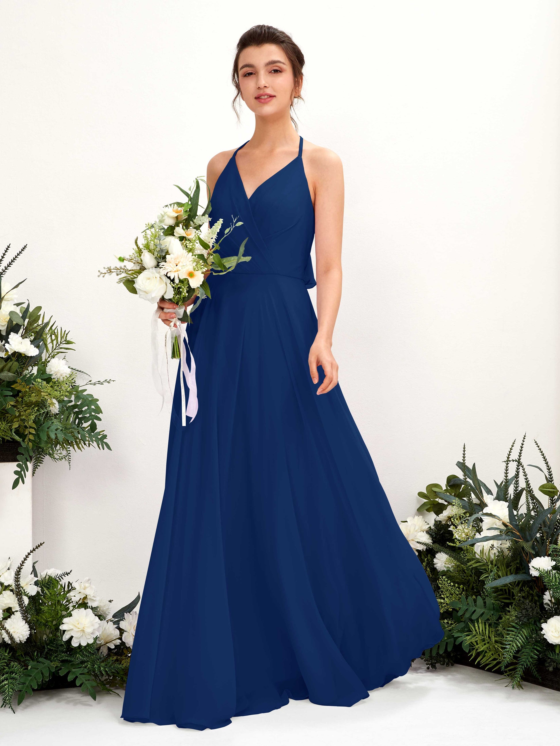 Launo Royal Blue Sleeveless Maxi Dress