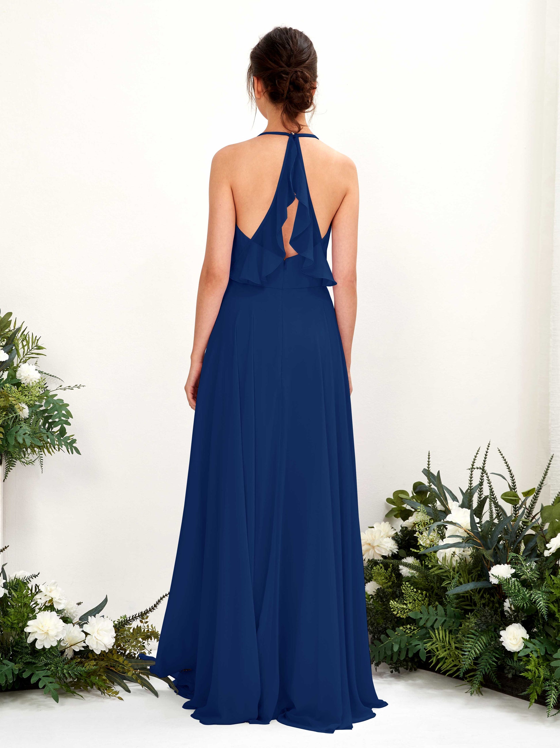 Launo Royal Blue Sleeveless Maxi Dress