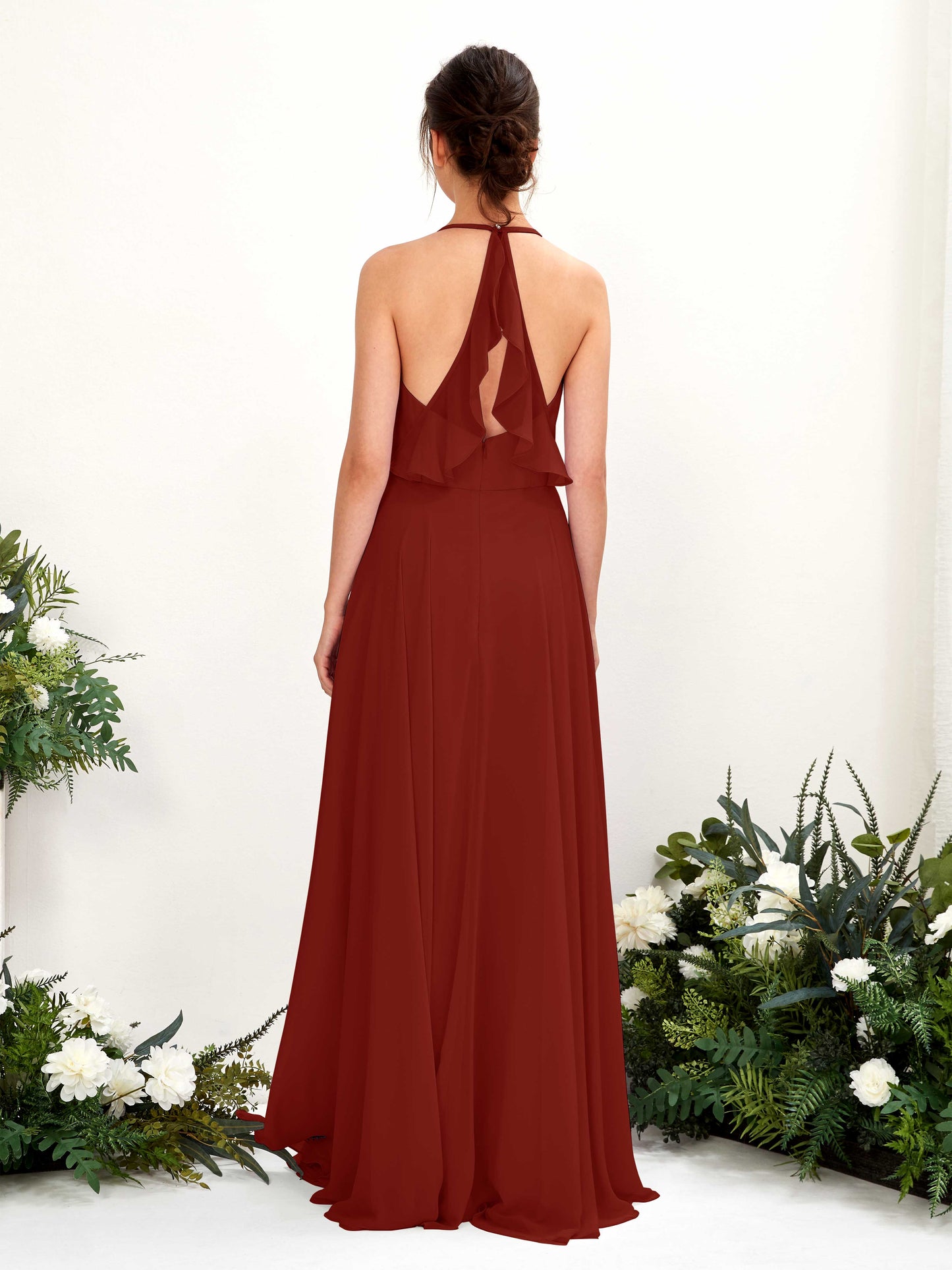 Launo Rust Sleeveless Maxi Dress