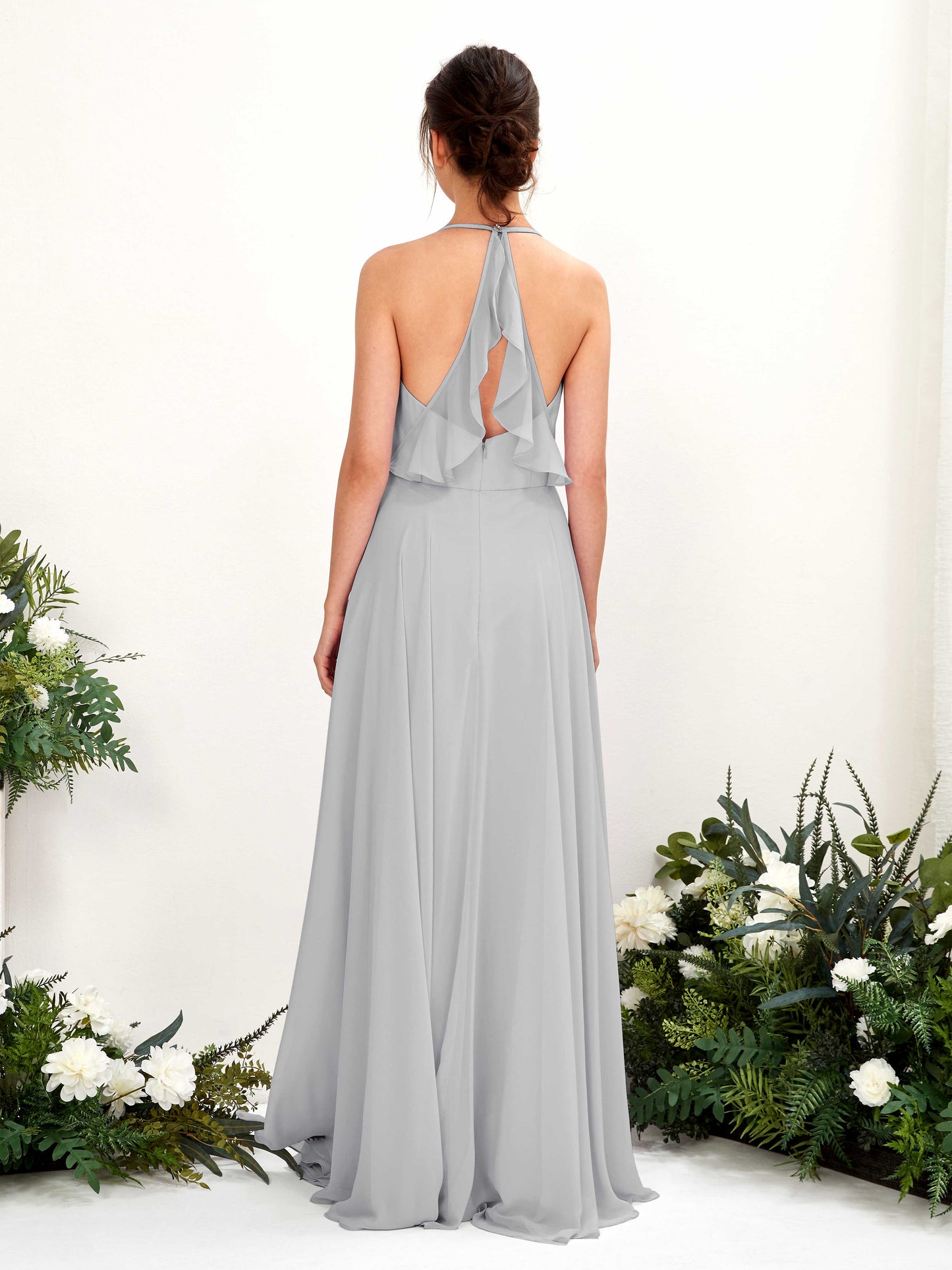 Launo Silver Sleeveless Maxi Dress