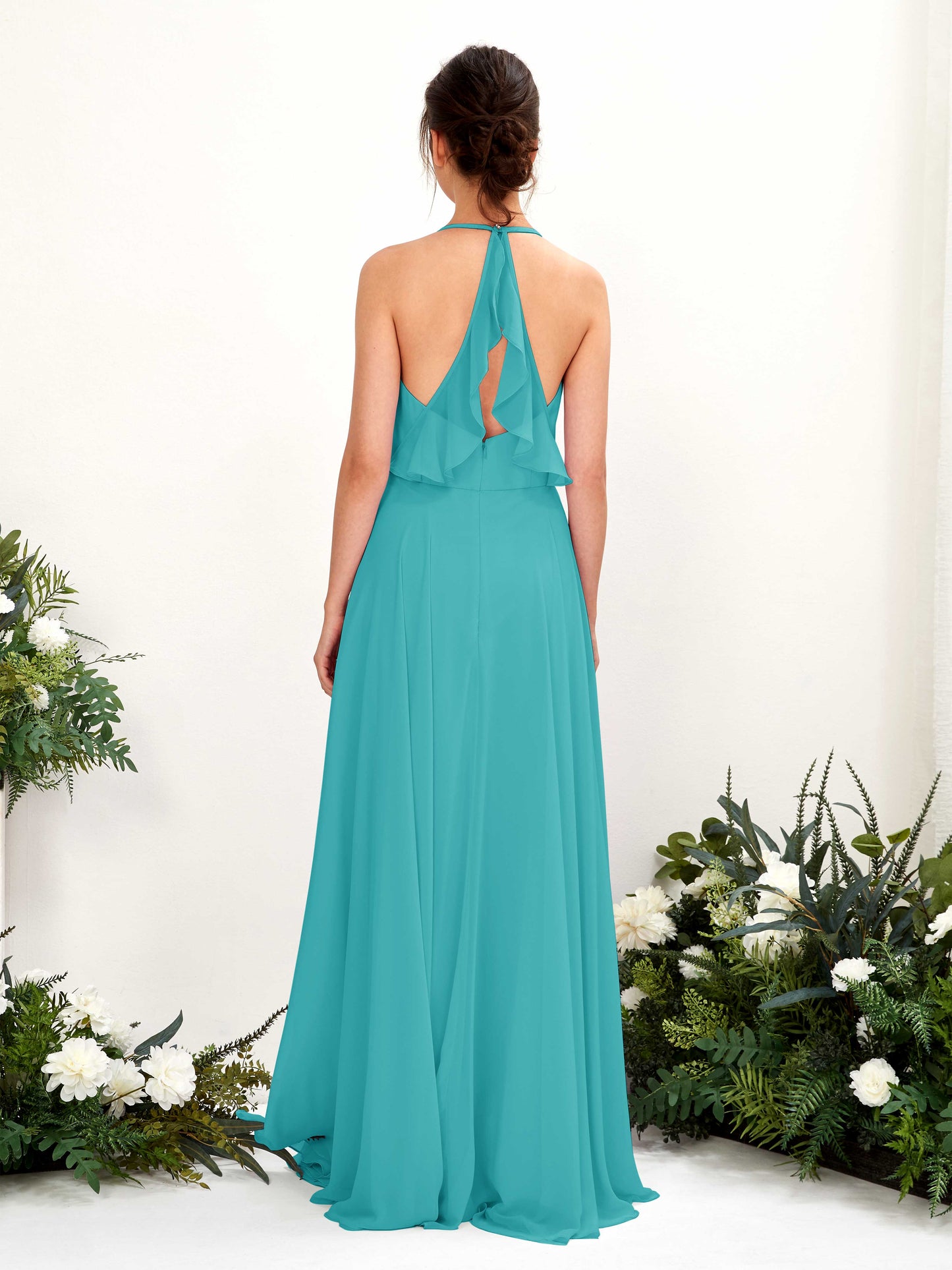 Launo Turquoise Sleeveless Maxi Dress