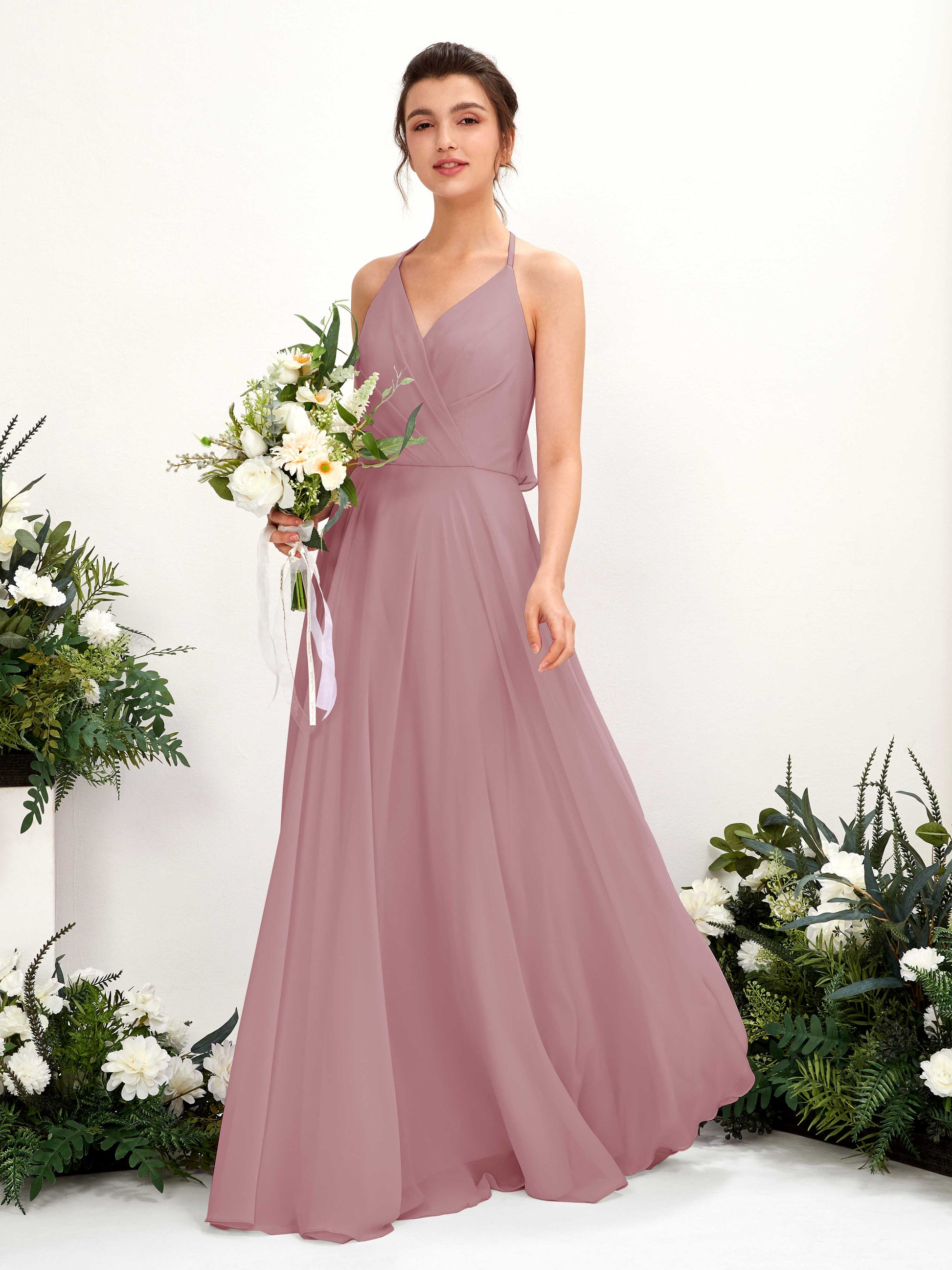 Launo Vintage Mauve Sleeveless Maxi Dress