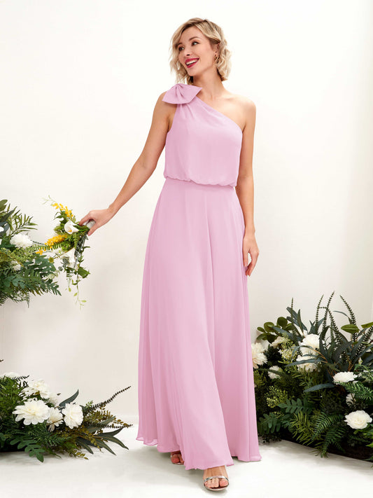 Laurel Candy Pink One Shoulder Maxi Dress