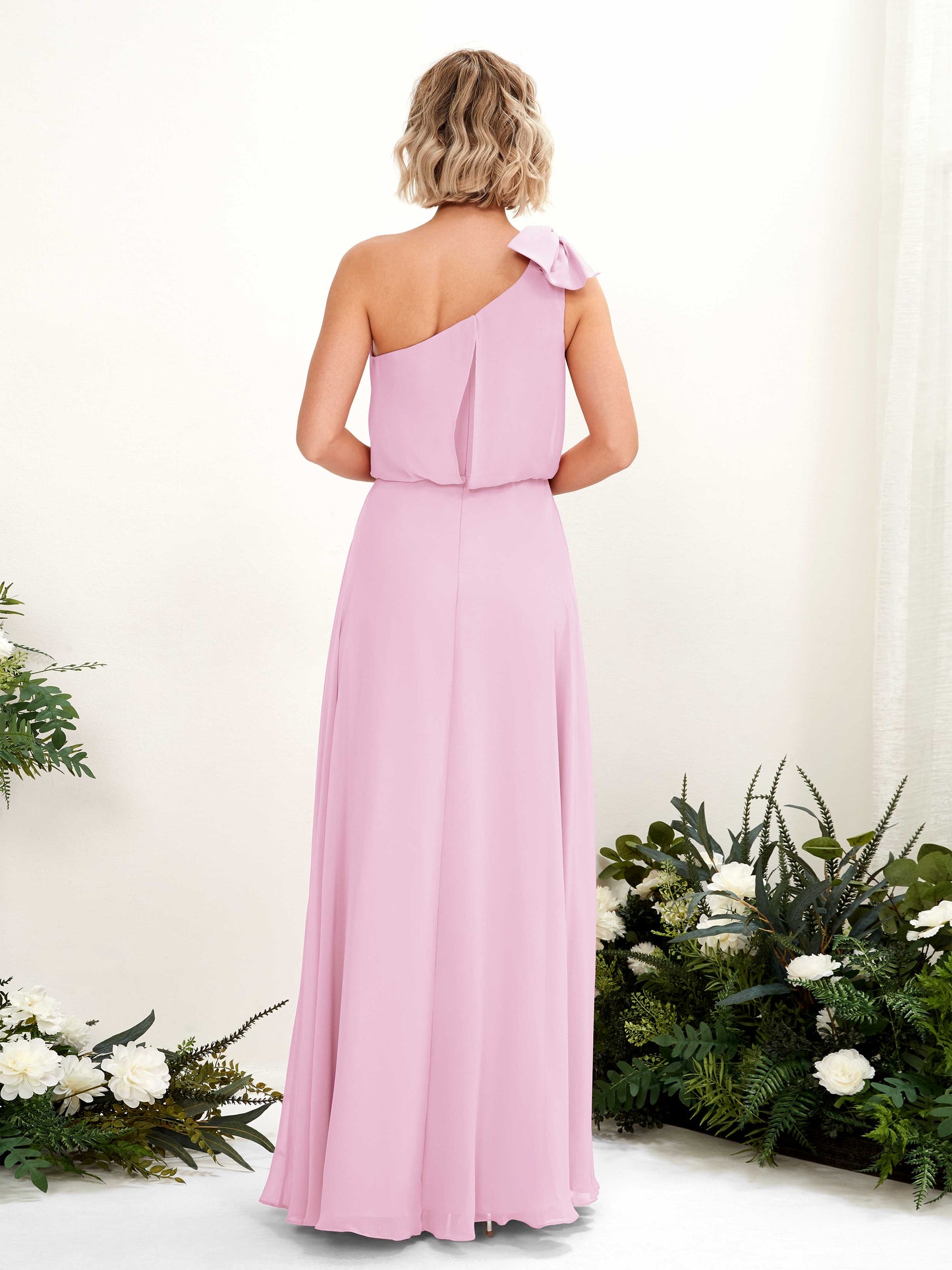 Laurel Candy Pink One Shoulder Maxi Dress