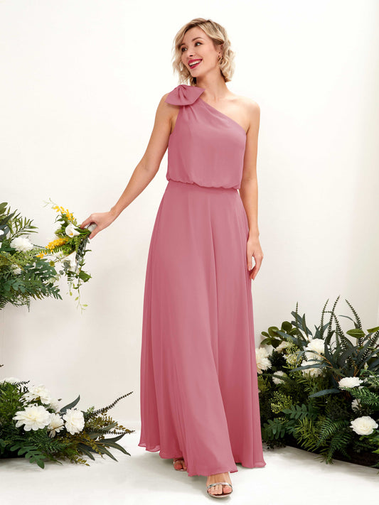 Laurel Desert Rose One Shoulder Maxi Dress