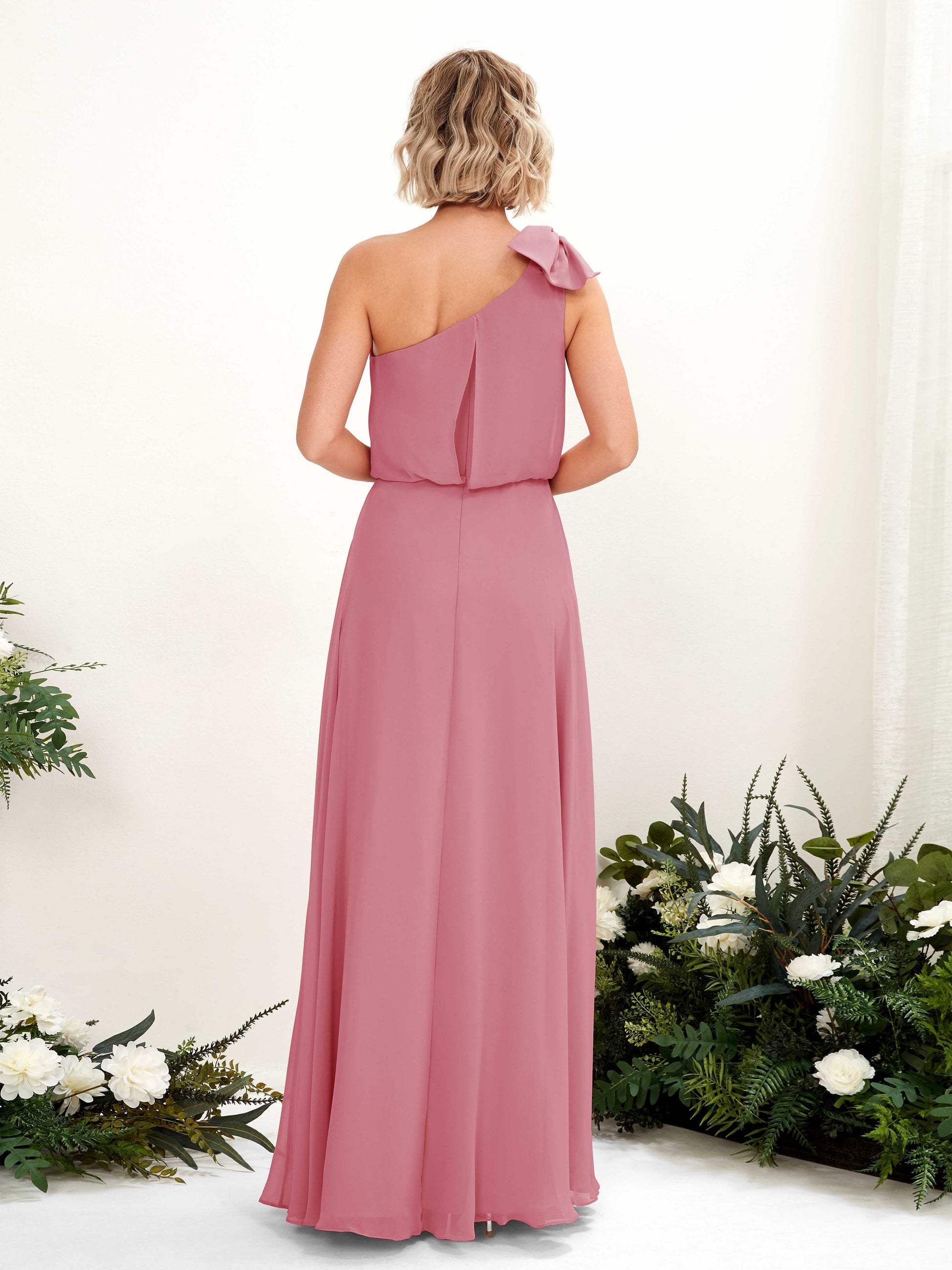 Laurel Desert Rose One Shoulder Maxi Dress