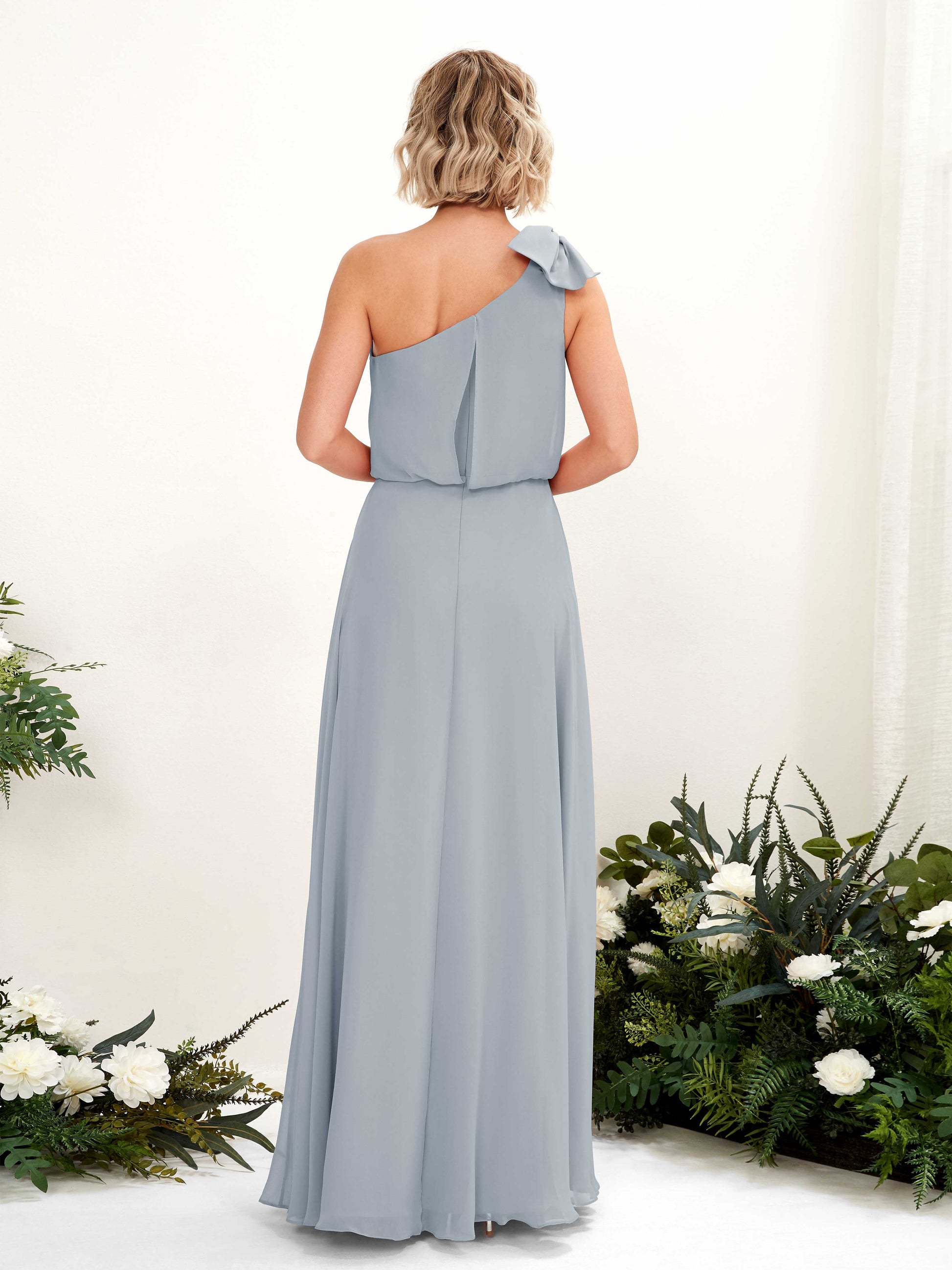 Laurel Dusty Blue-Upgrade One Shoulder Maxi Dress