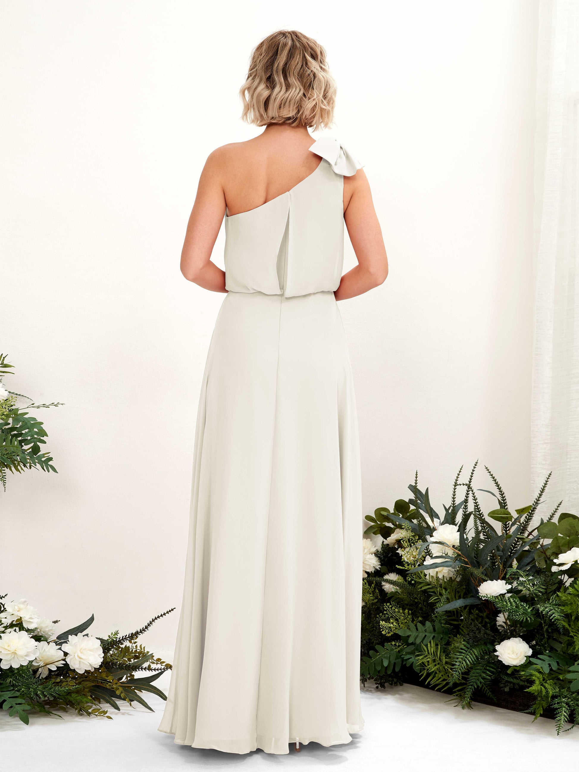 Laurel Ivory One Shoulder Maxi Dress