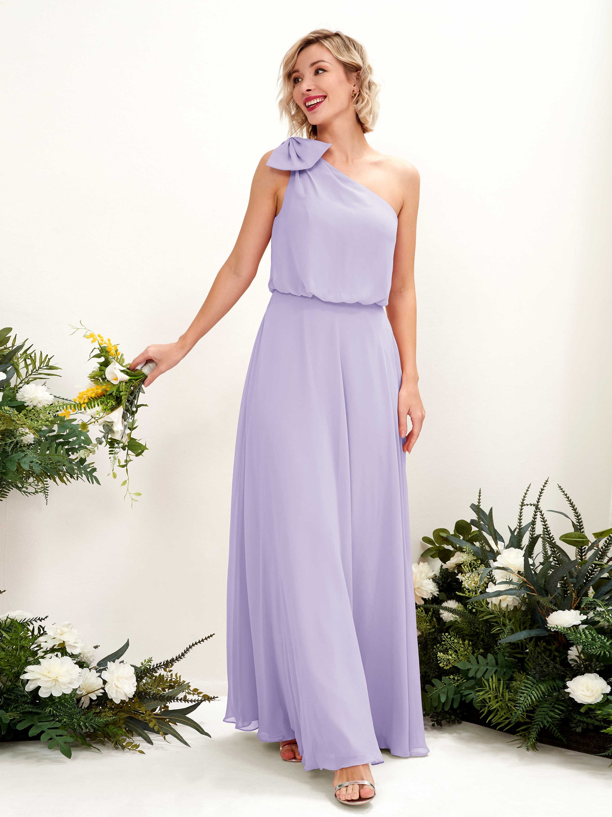 Laurel Lilac One Shoulder Maxi Dress