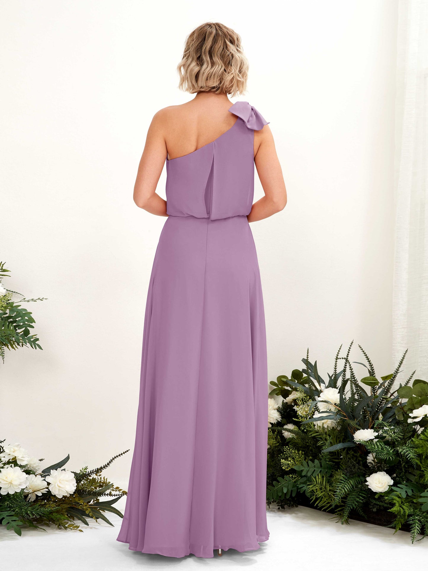 Laurel Orchid Mist One Shoulder Maxi Dress