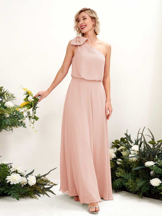 Laurel Pearl Pink One Shoulder Maxi Dress